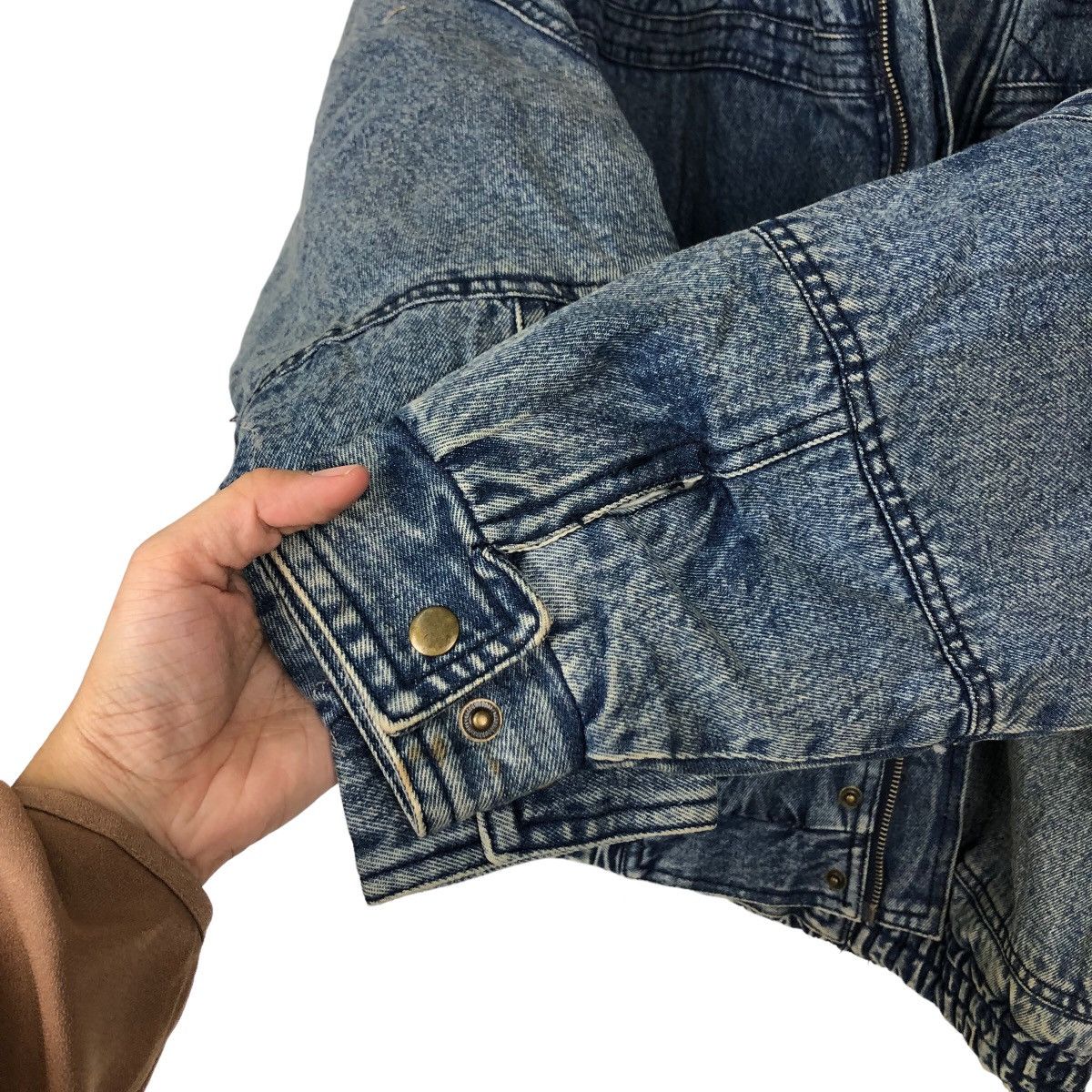 Other RIOT RIOT DENIM BOMBER JACKET AMBIPION ISSEY MIYAKE JAPAN Size US M / EU 48-50 / 2 - 11 Thumbnail