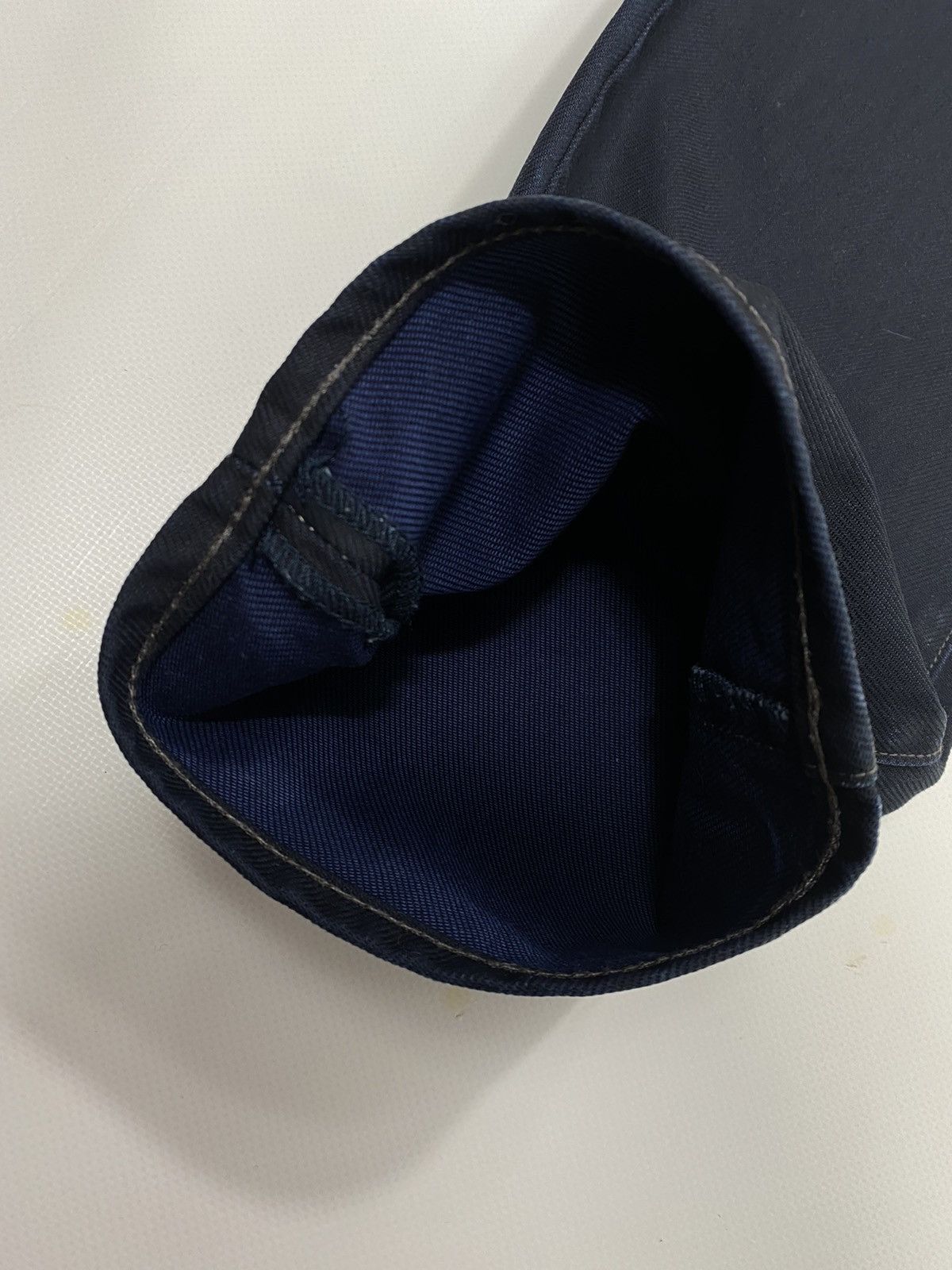 G-Star 🔥LASTDROP🔥 3301 Slim Waxed Navy Blue Denim Jeans Pants Size US 32 / EU 48 - 9 Thumbnail