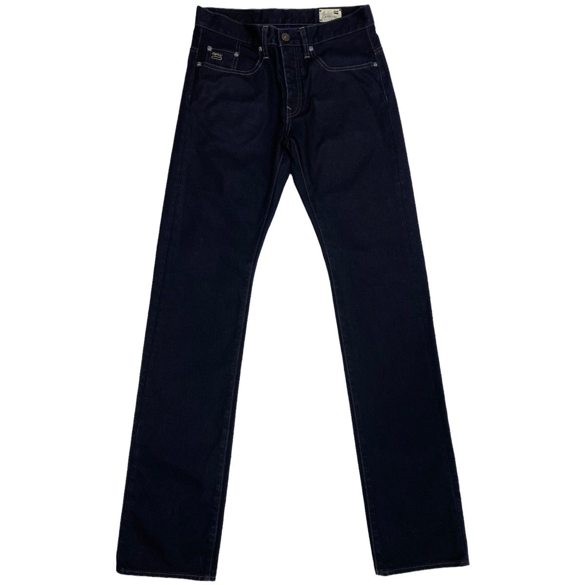 G-Star 🔥LASTDROP🔥 3301 Slim Waxed Navy Blue Denim Jeans Pants Size US 32 / EU 48 - 1 Thumbnail