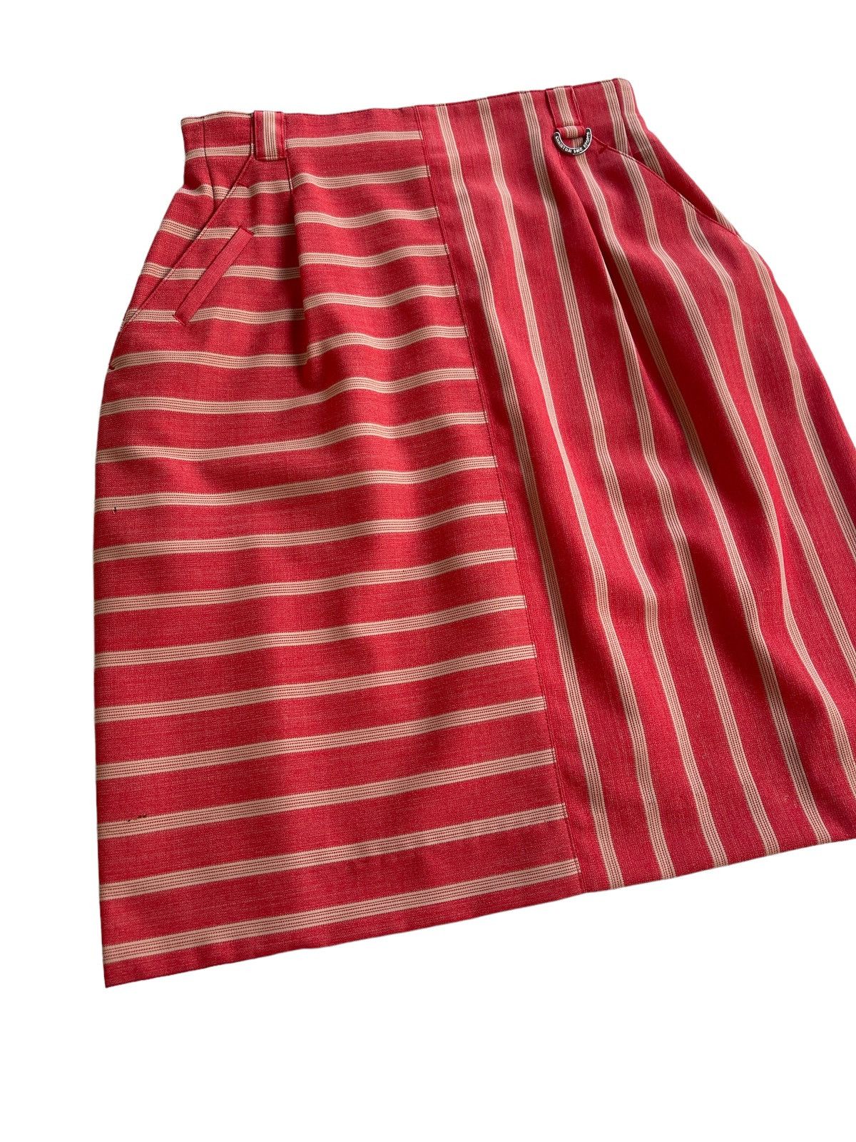 Christian Dior Monsieur Christian Dior Striped Mini Skirt Size 24" / US 00 / IT 34 - 6 Thumbnail