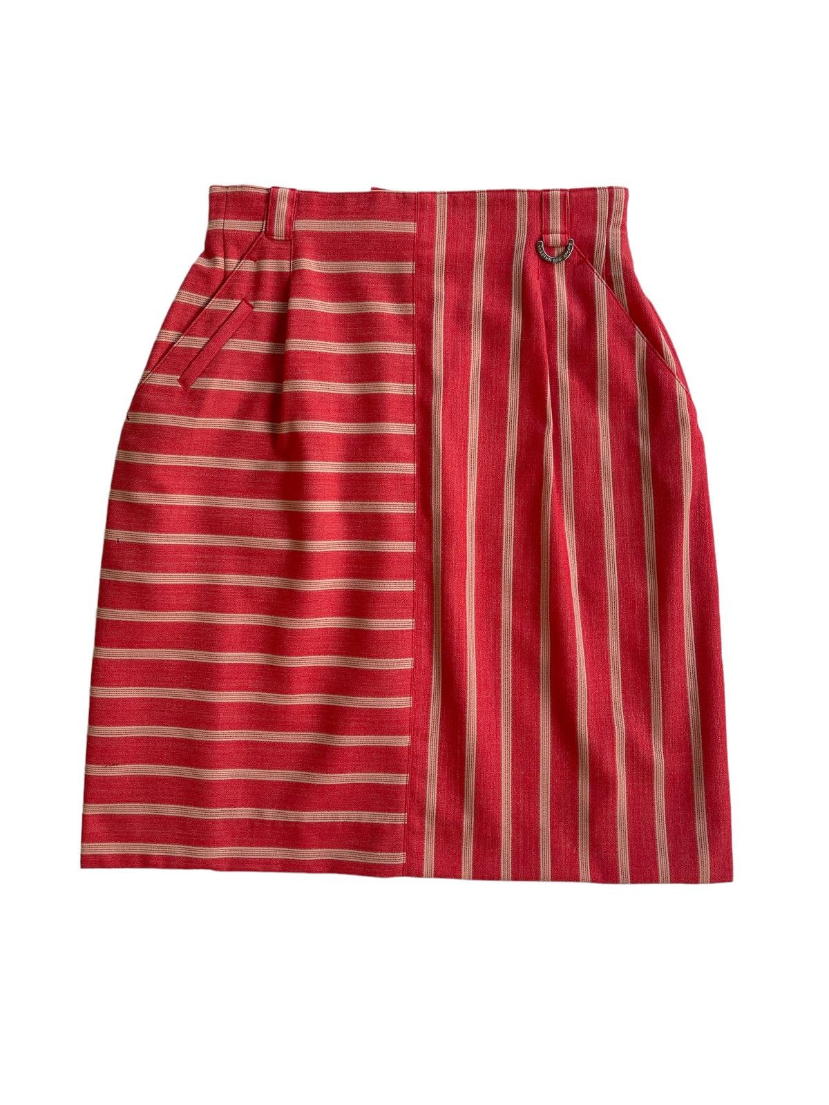 image of Christian Dior Monsieur Christian Dior Striped Mini Skirt, Women's (Size 24)