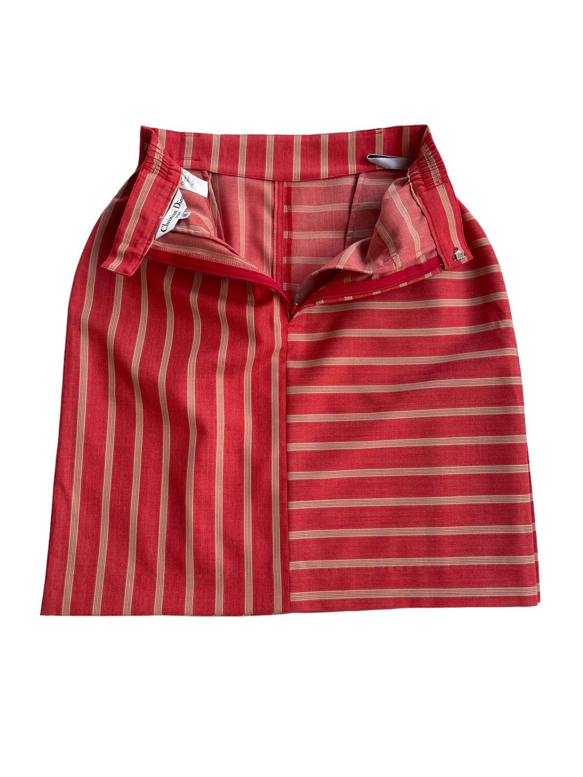 Christian Dior Monsieur Christian Dior Striped Mini Skirt Size 24" / US 00 / IT 34 - 2 Thumbnail