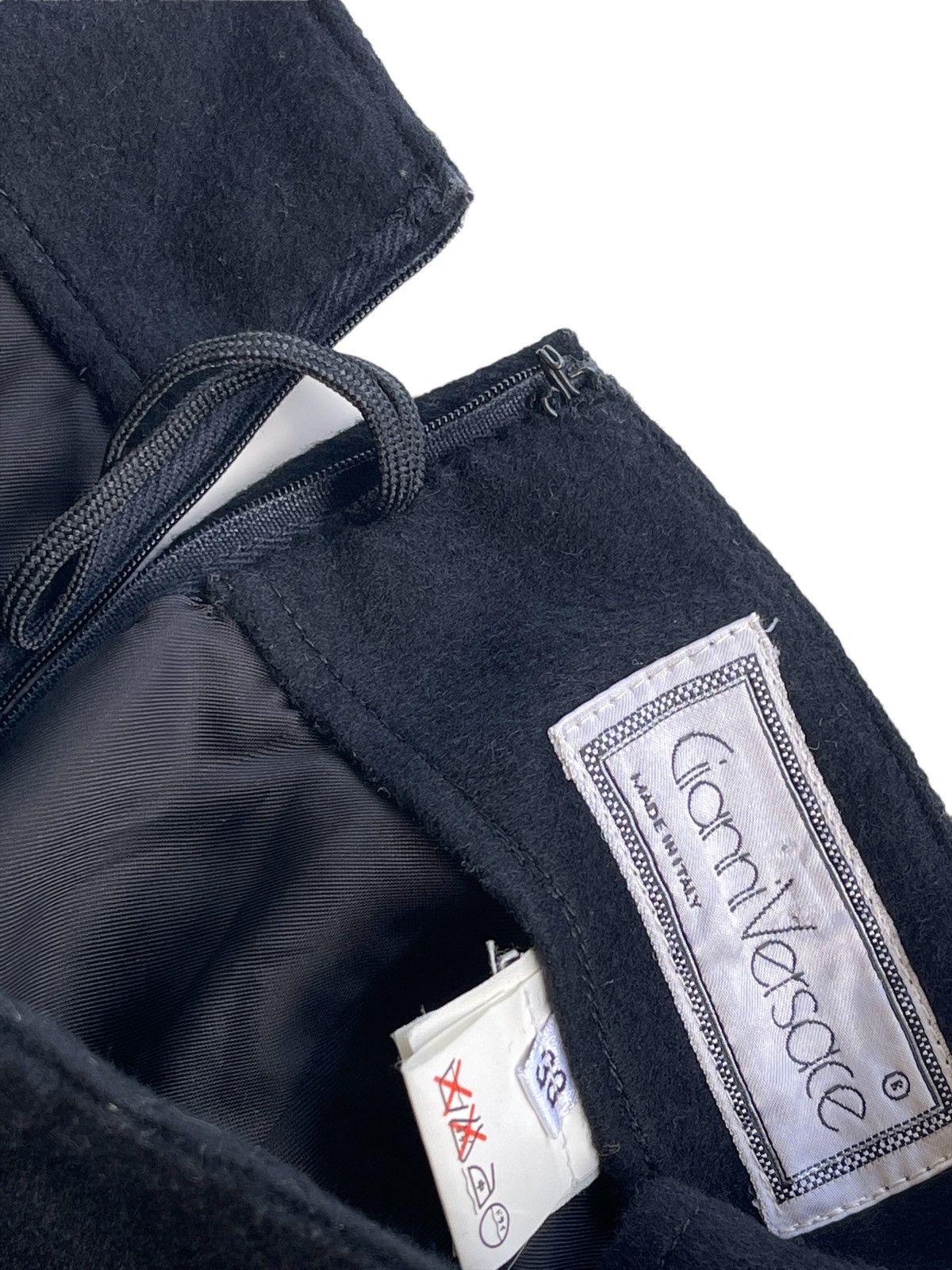 Versace Versace Wool Velvet Black Luxury Skirt Size 26" / US 2 / IT 38 - 6 Thumbnail