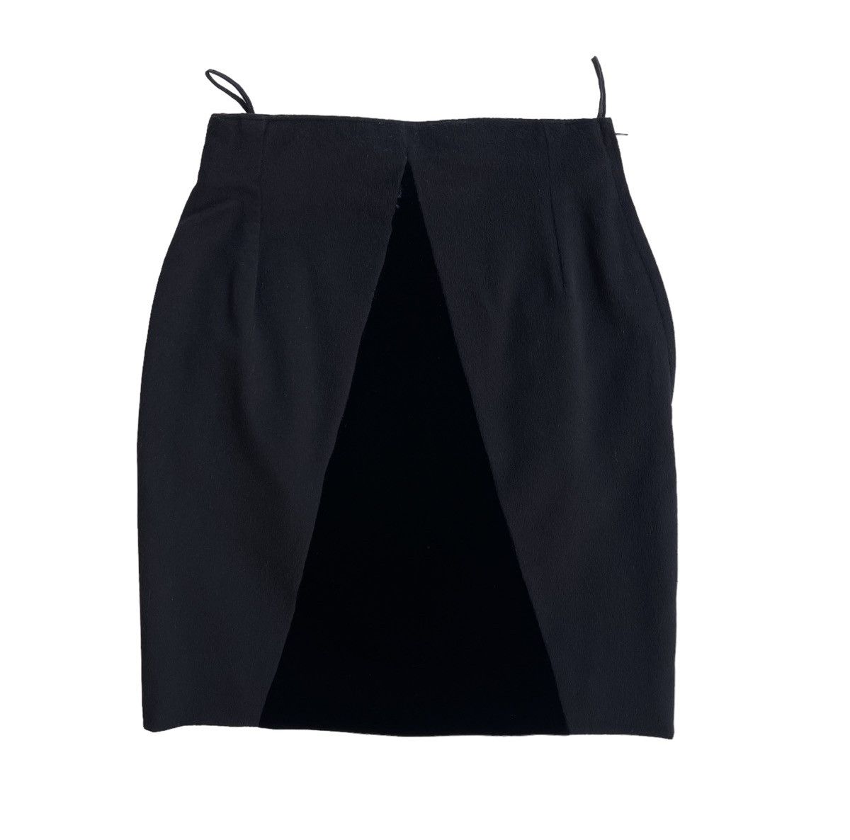 Versace Versace Wool Velvet Black Luxury Skirt Size 26" / US 2 / IT 38 - 2 Thumbnail