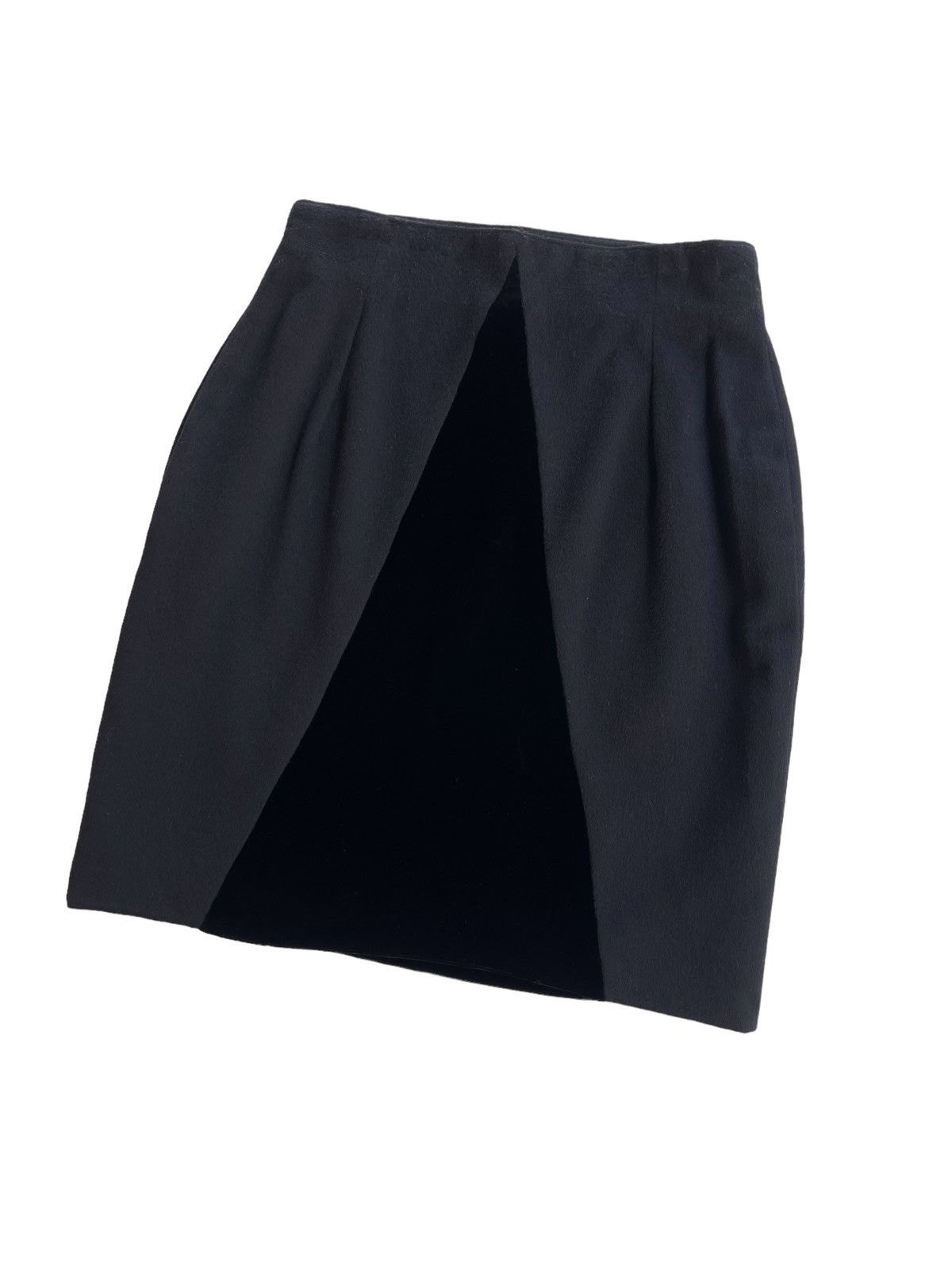 Versace Versace Wool Velvet Black Luxury Skirt Size 26" / US 2 / IT 38 - 4 Thumbnail