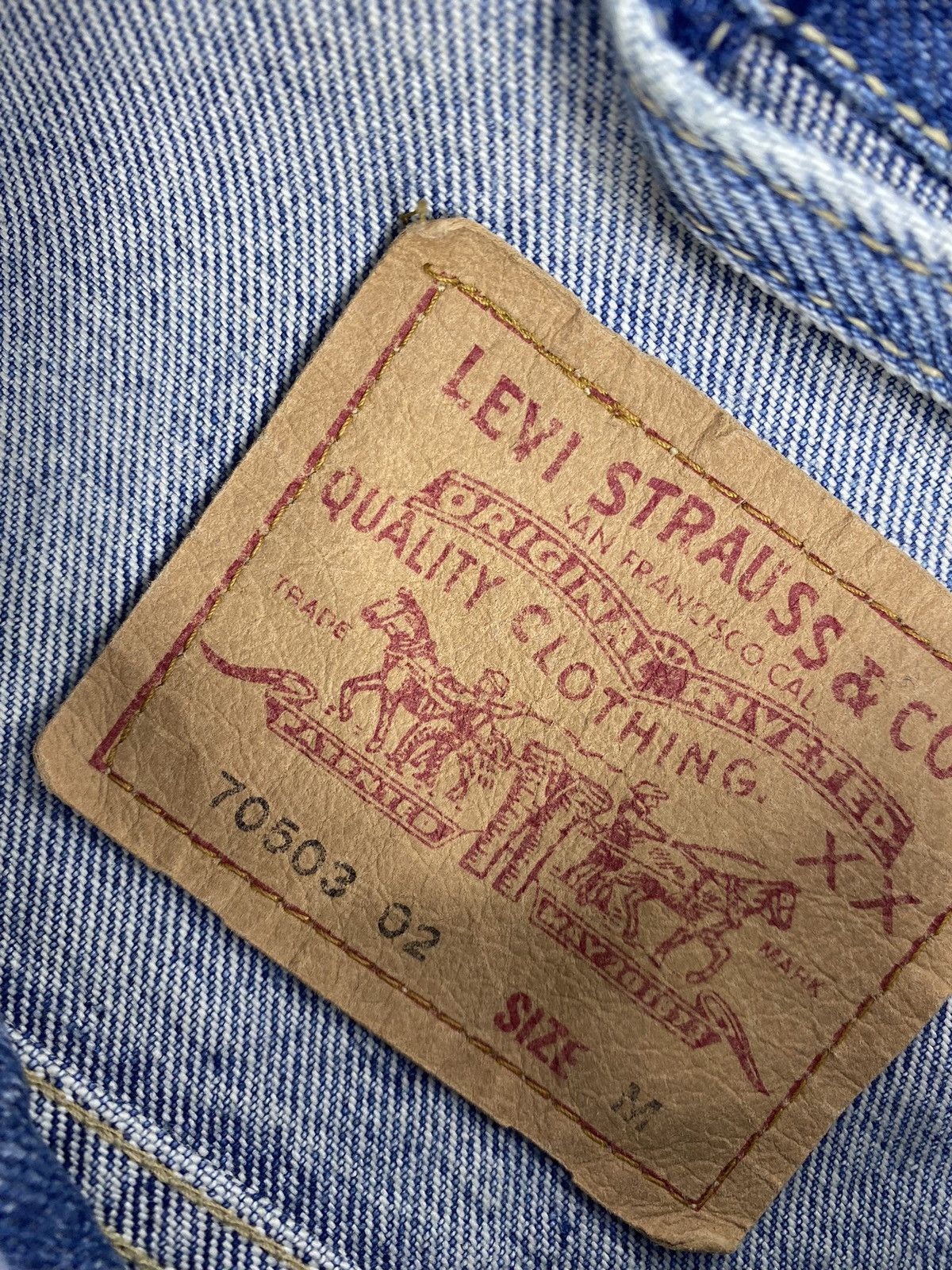 Levi's 🔥LASTDROP🔥 Vintage Jeans Stonewashed Trucker Jacket Blue Size US M / EU 48-50 / 2 - 5 Thumbnail