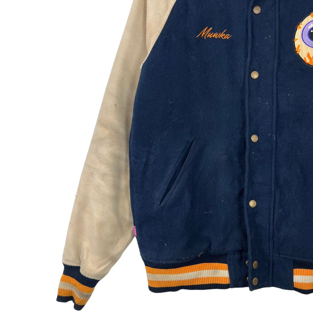 Japanese Brand 🔥 MNWKA DESTROY HOODIES VARSITY BOMBER JACKET Size US S / EU 44-46 / 1 - 3 Thumbnail