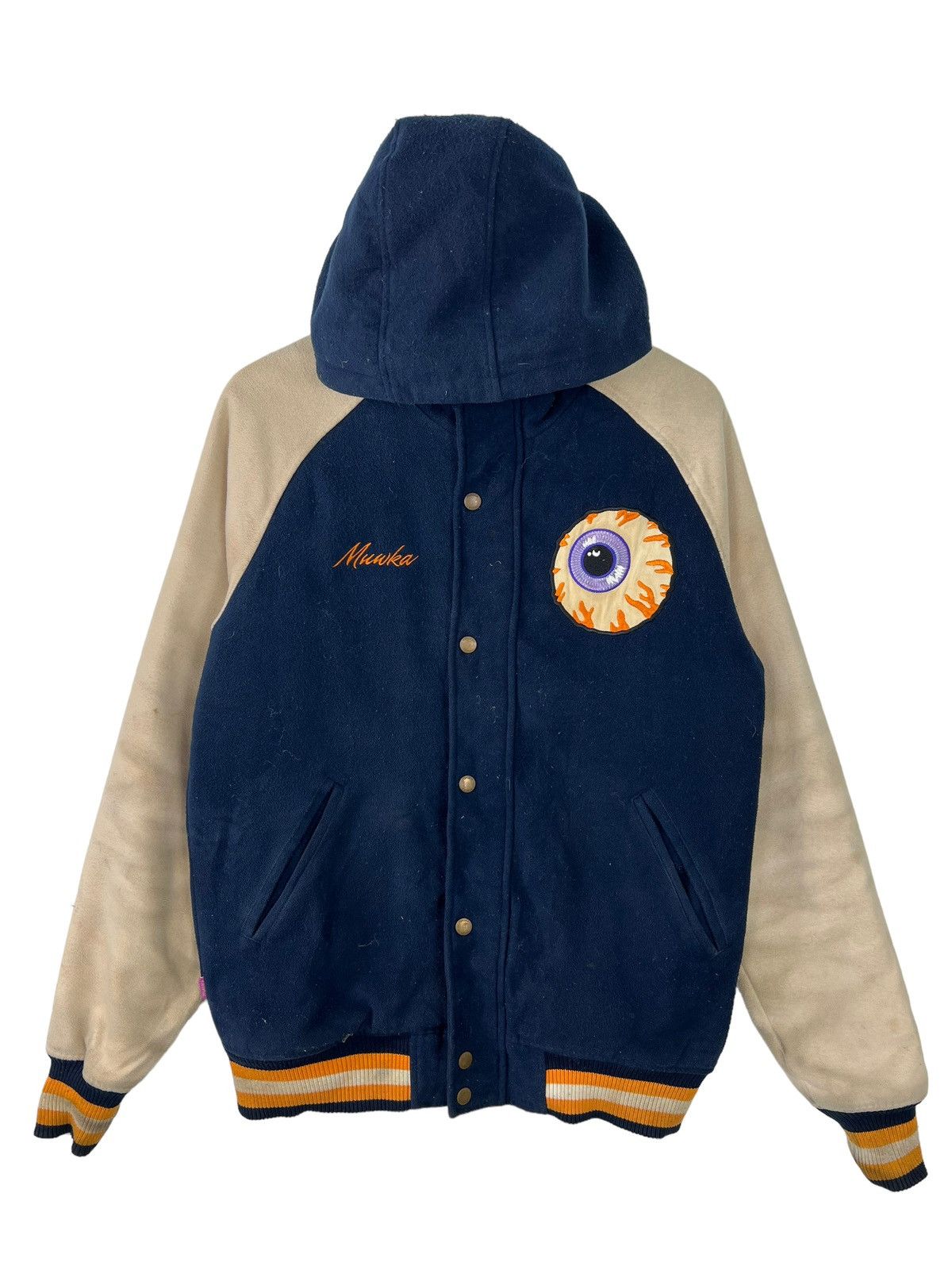Japanese Brand 🔥 MNWKA DESTROY HOODIES VARSITY BOMBER JACKET Size US S / EU 44-46 / 1 - 6 Thumbnail