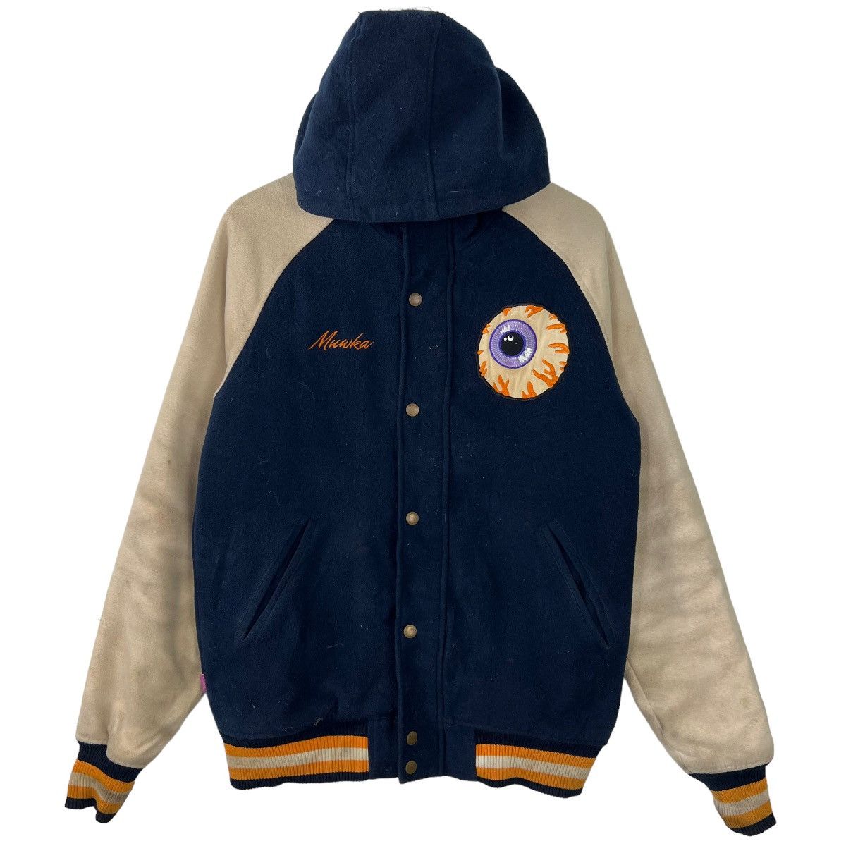 Japanese Brand 🔥 MNWKA DESTROY HOODIES VARSITY BOMBER JACKET Size US S / EU 44-46 / 1 - 2 Thumbnail