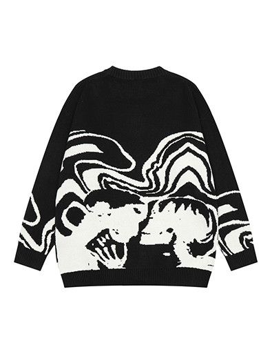 Other Painting Skull Graphic Knitted Sweater Size US XL / EU 56 / 4 - 2 Thumbnail