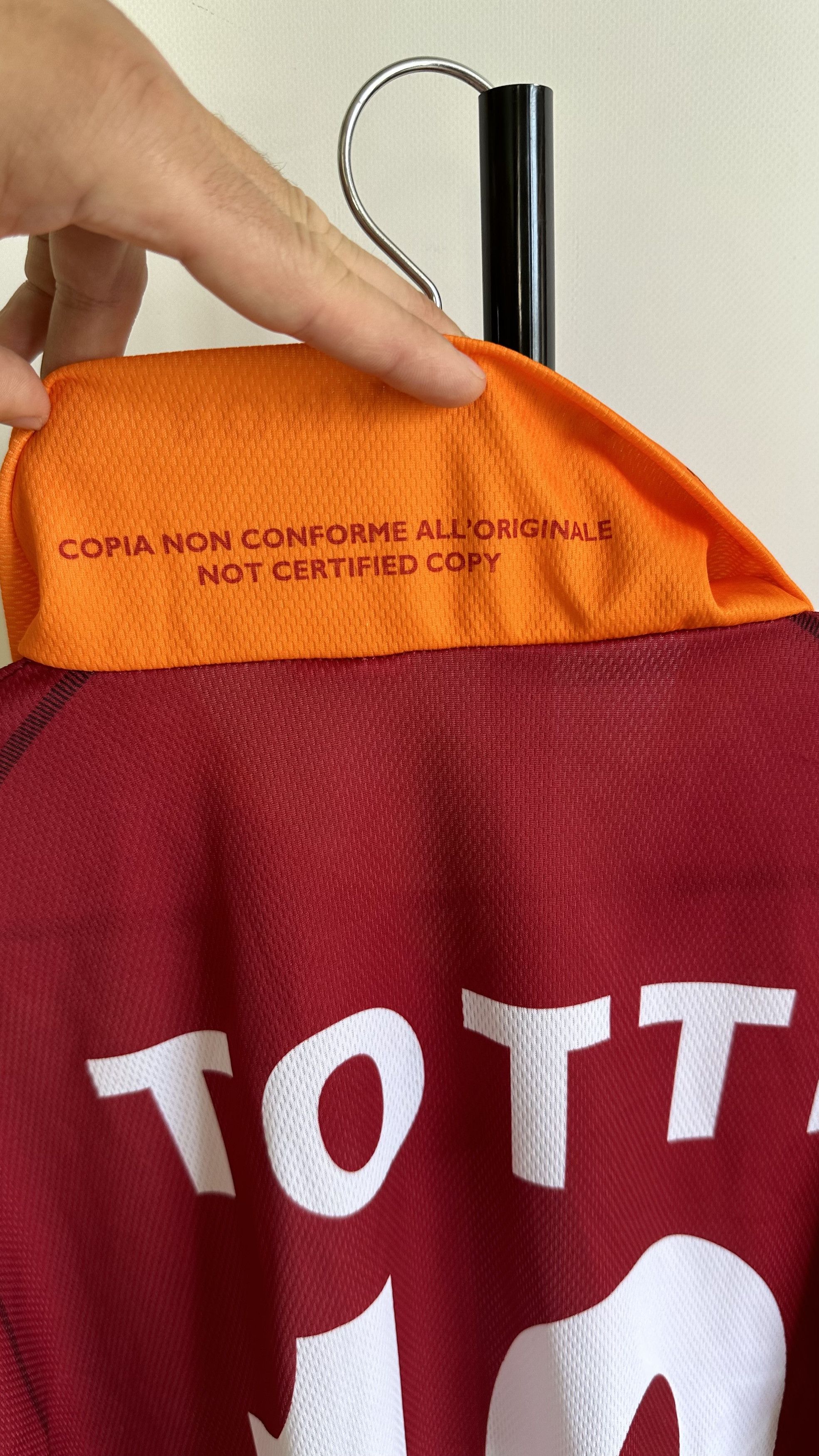 Vintage 00's ROMA TOTTI #10 COPY jersey shirt Size US L / EU 52-54 / 3 - 7 Thumbnail