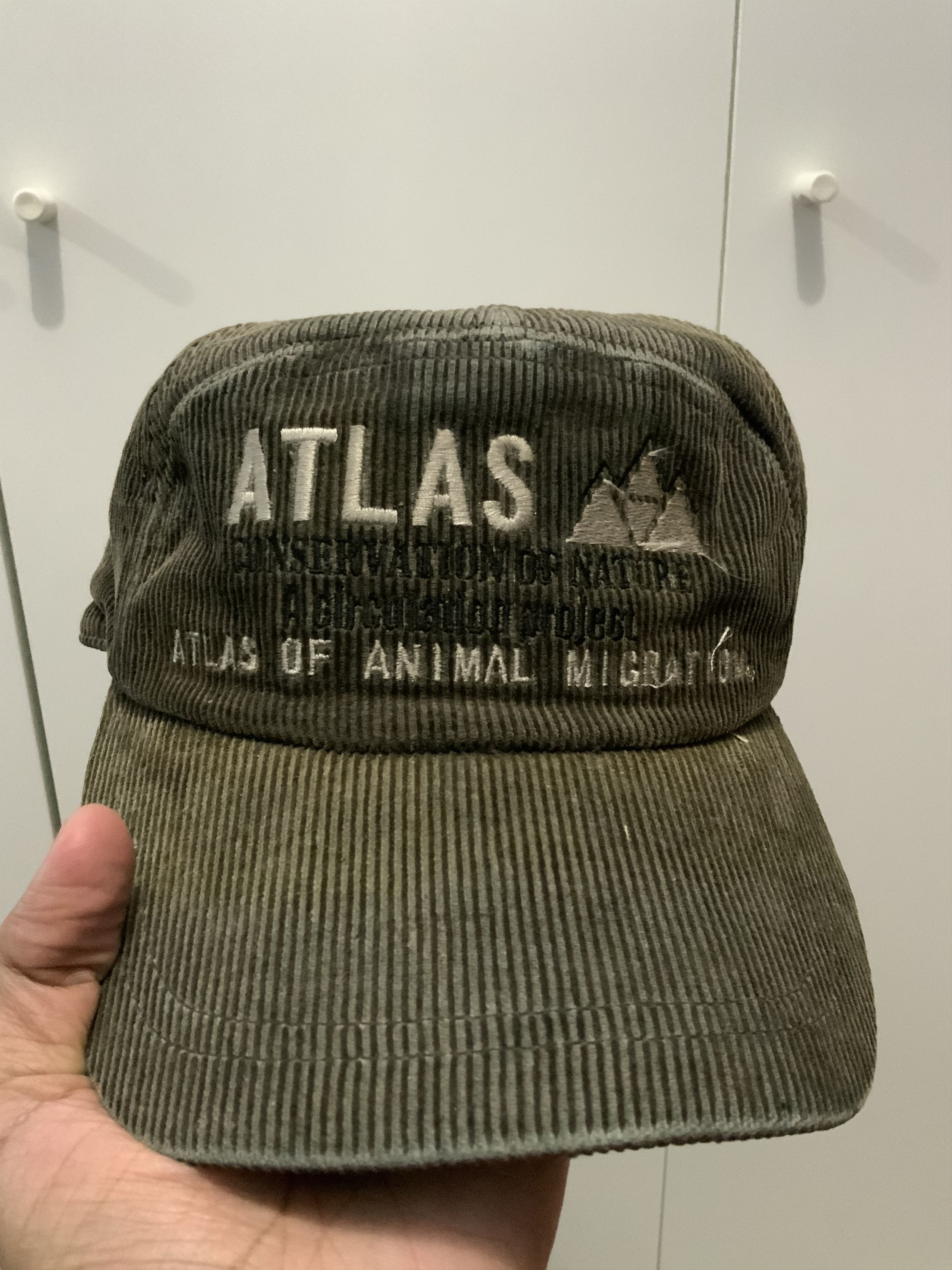 Japanese Brand Atlas of Animal Migration Corduroy Hat Cap Size ONE SIZE - 13 Thumbnail