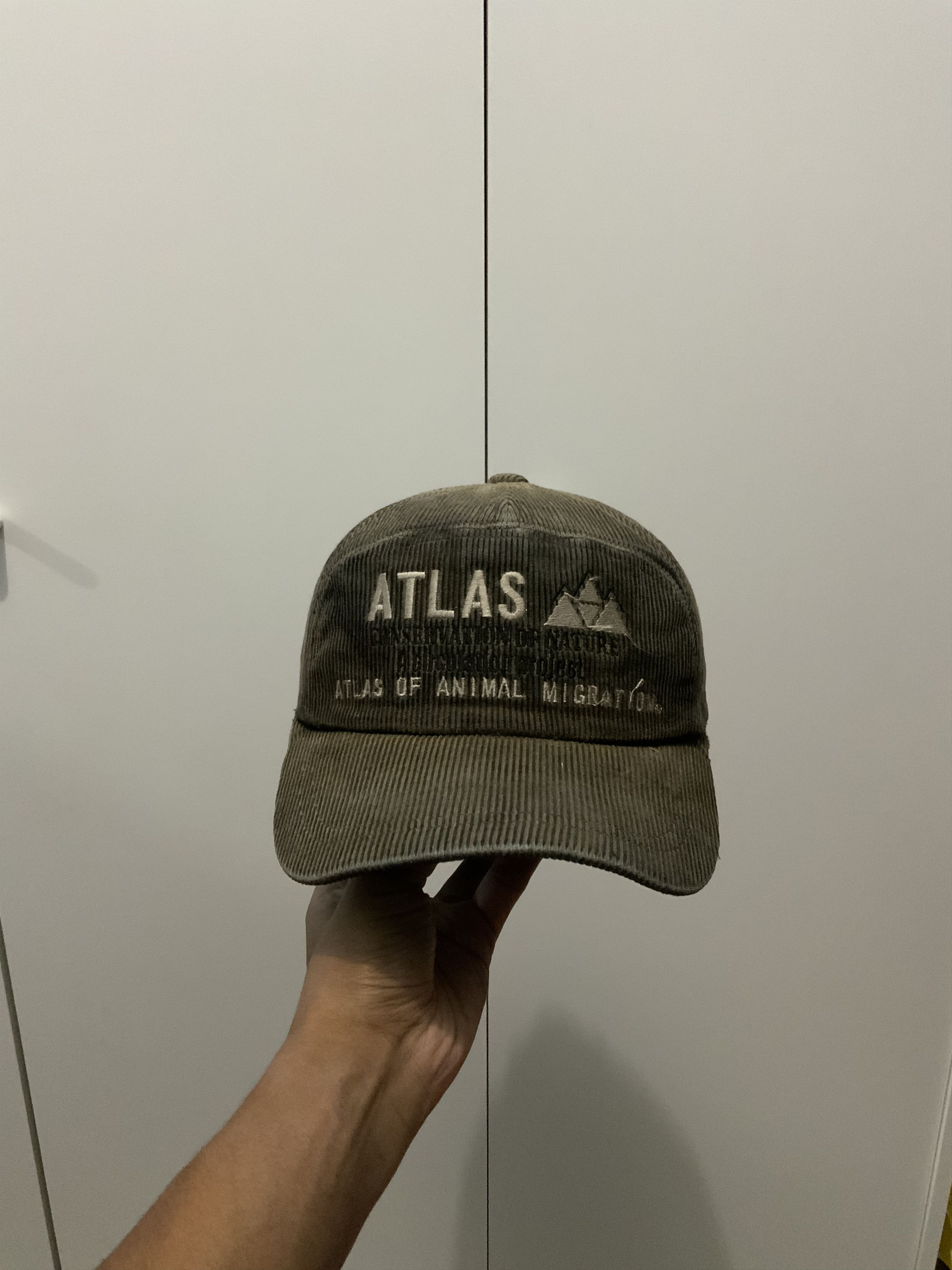 Japanese Brand Atlas of Animal Migration Corduroy Hat Cap Size ONE SIZE - 1 Thumbnail