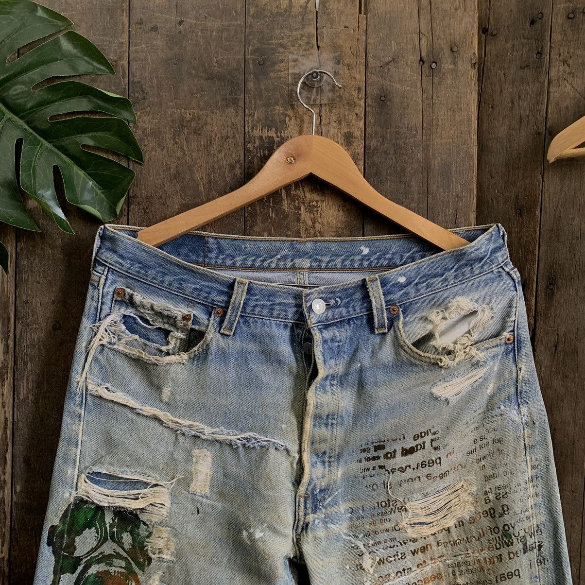 Levi's × Vintage Vintage 90’s Levis 501xx Distressed Denim Jeans Size US 35 - 2 Thumbnail