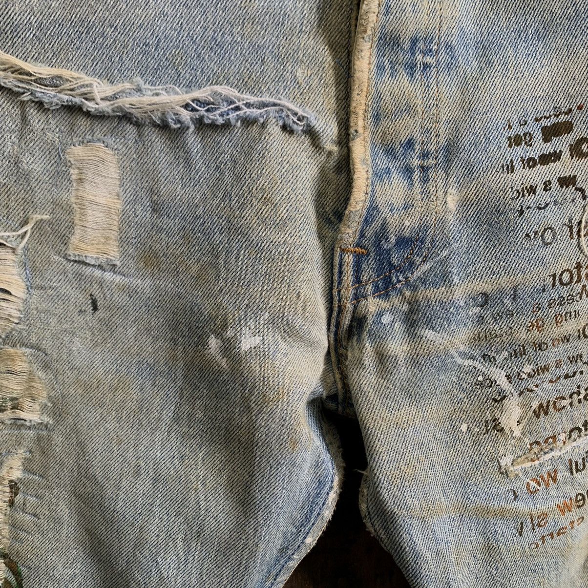 Levi's × Vintage Vintage 90’s Levis 501xx Distressed Denim Jeans Size US 35 - 7 Thumbnail