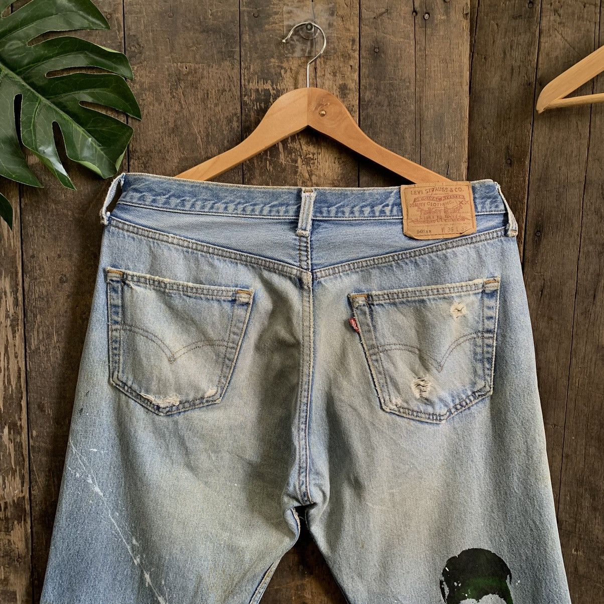Levi's × Vintage Vintage 90’s Levis 501xx Distressed Denim Jeans Size US 35 - 10 Thumbnail