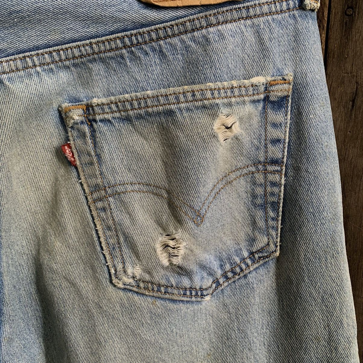 Levi's × Vintage Vintage 90’s Levis 501xx Distressed Denim Jeans Size US 35 - 12 Thumbnail