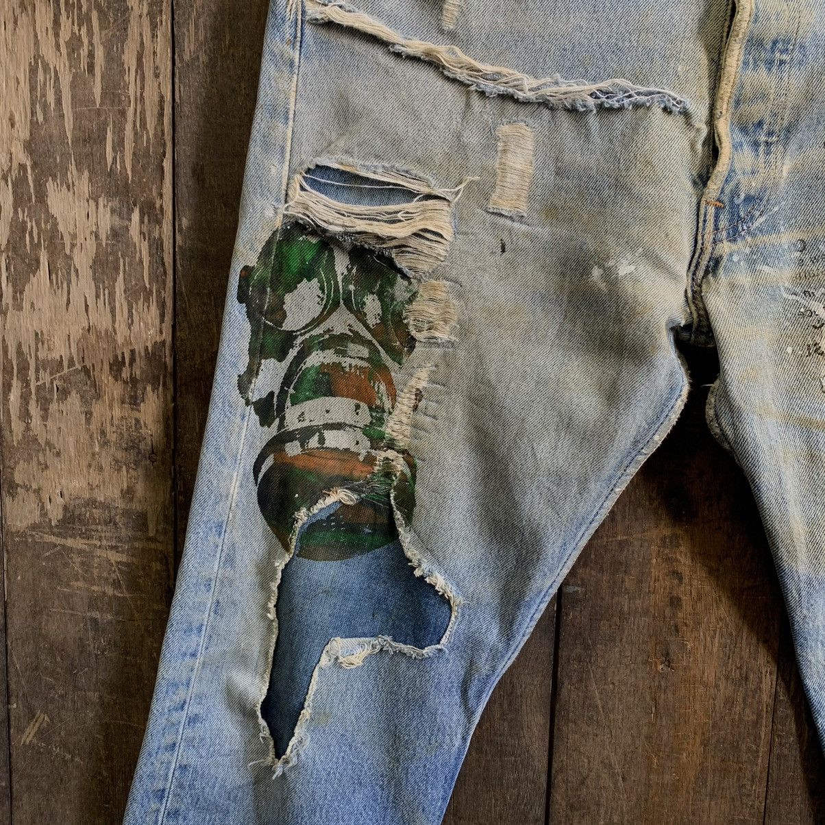 Levi's × Vintage Vintage 90’s Levis 501xx Distressed Denim Jeans Size US 35 - 4 Thumbnail