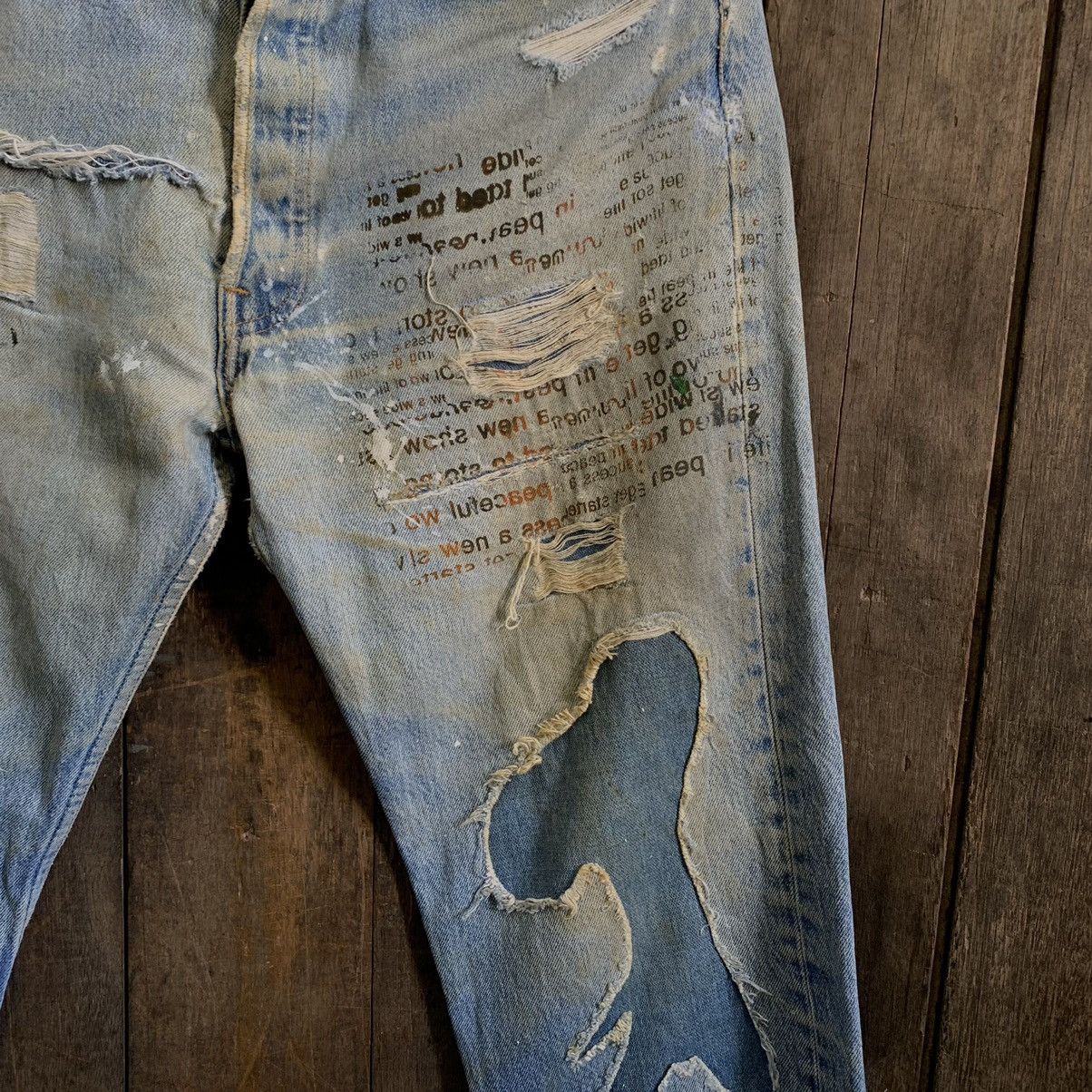 Levi's × Vintage Vintage 90’s Levis 501xx Distressed Denim Jeans Size US 35 - 3 Thumbnail