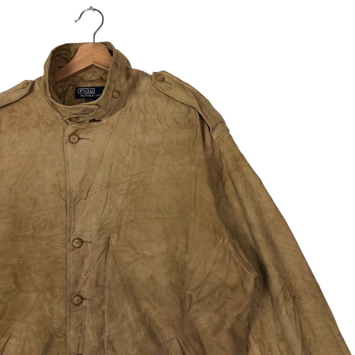 Polo Ralph Lauren VINTAGE GENUINE LEATHER JACKET RACER POLO BY RALPH LAUREN Size US XL / EU 56 / 4 - 4 Thumbnail