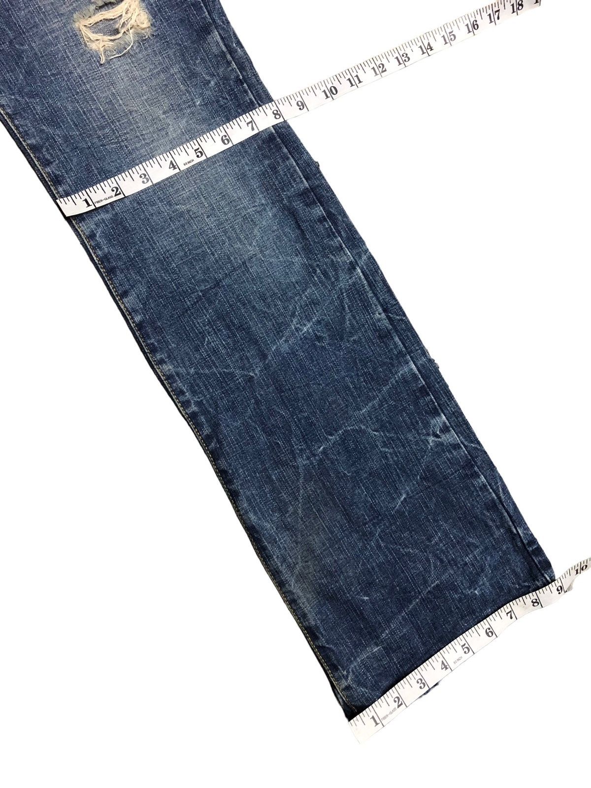 Japanese Brand FLARED OZZ FIRST PINBALL DISTRESSED DENIM Size US 32 / EU 48 - 10 Thumbnail