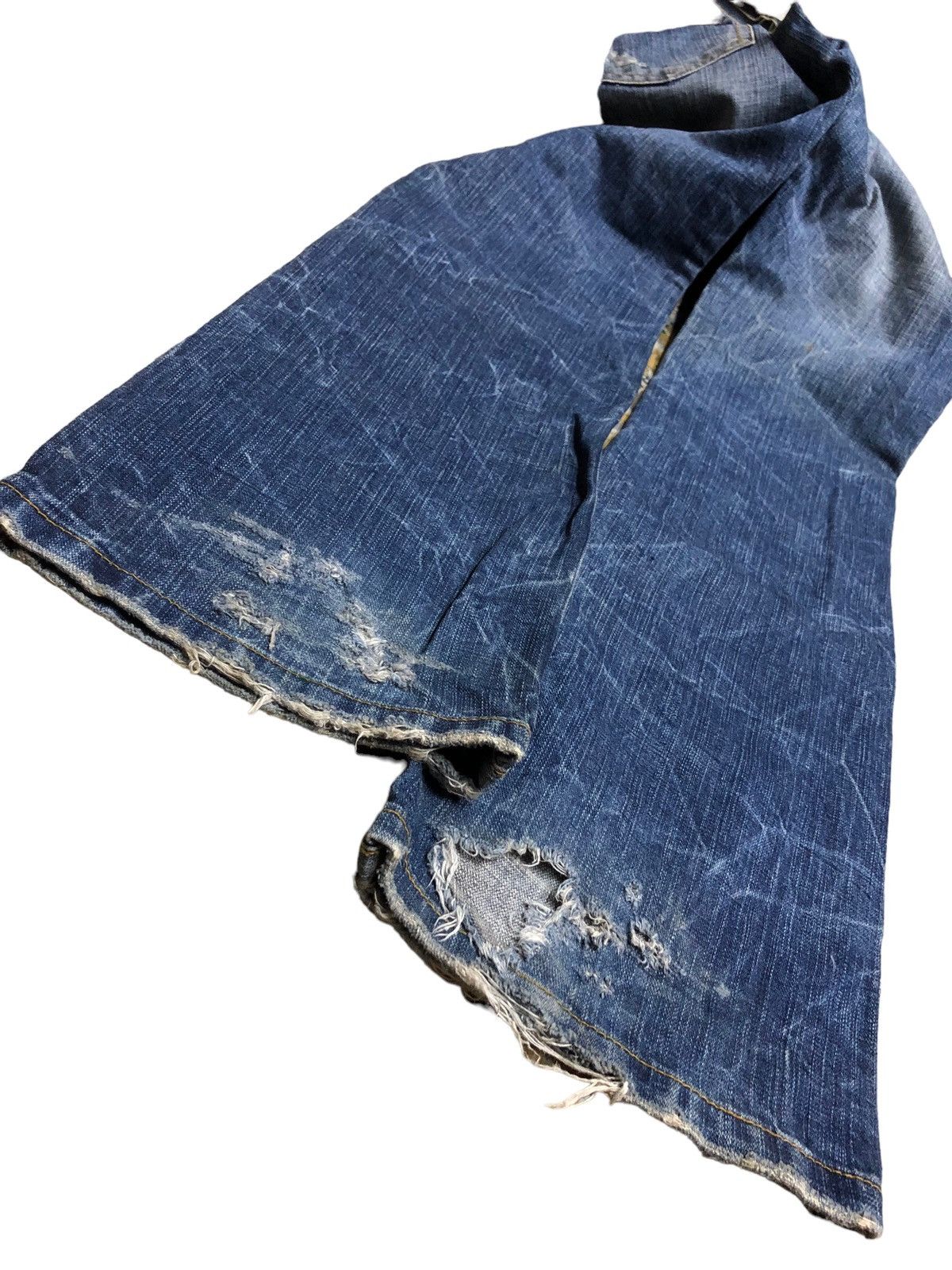 Japanese Brand FLARED OZZ FIRST PINBALL DISTRESSED DENIM Size US 32 / EU 48 - 5 Thumbnail