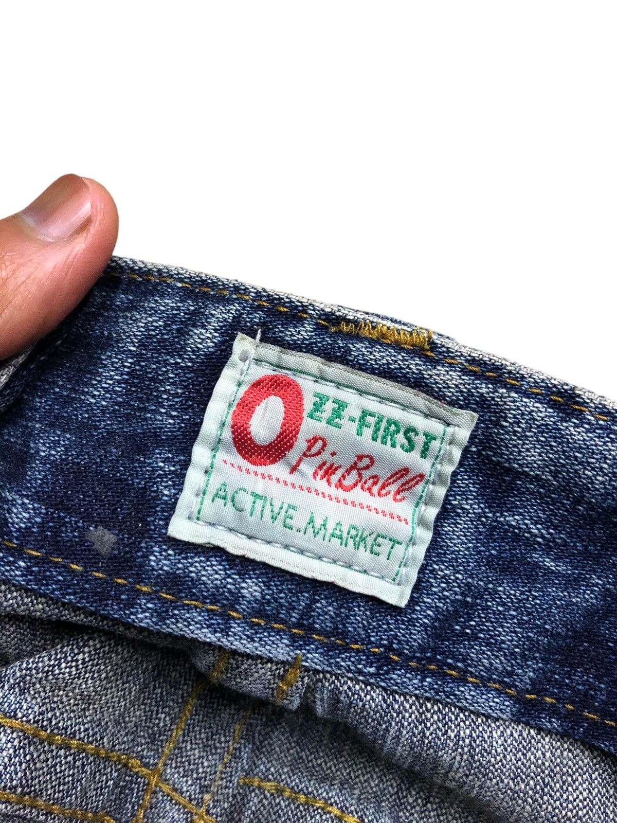 Japanese Brand FLARED OZZ FIRST PINBALL DISTRESSED DENIM Size US 32 / EU 48 - 6 Thumbnail