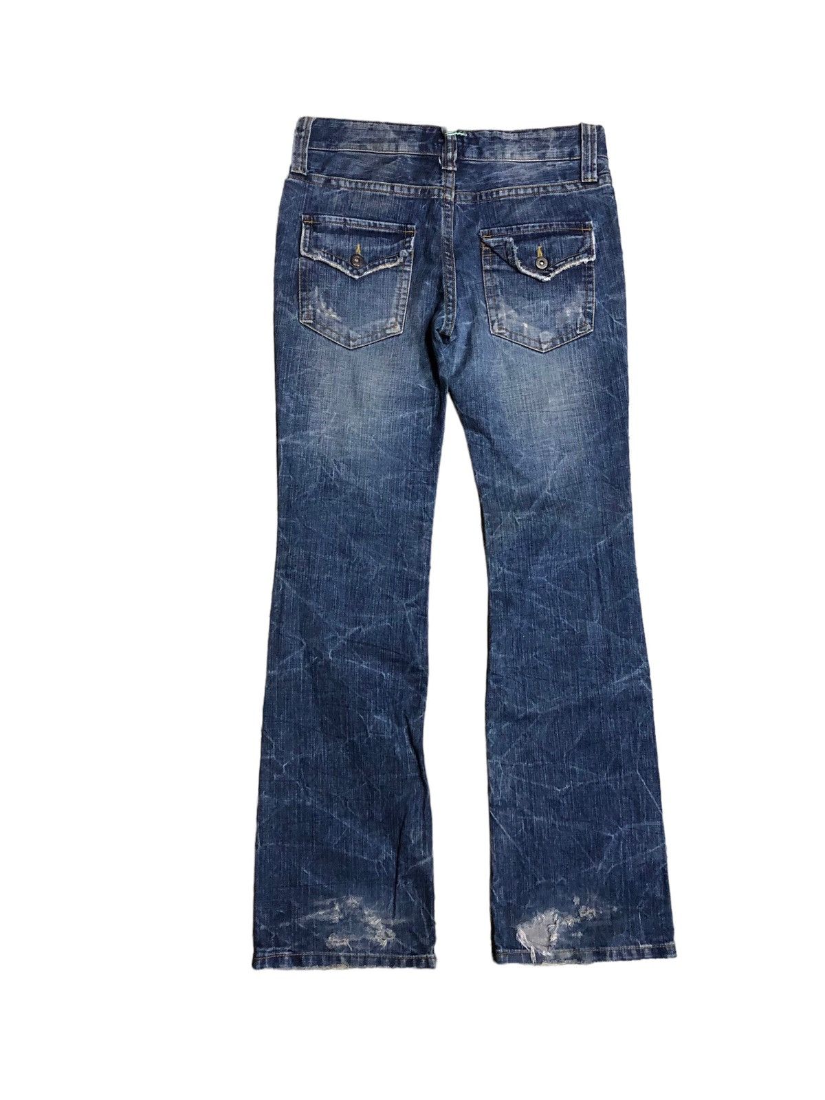 Japanese Brand FLARED OZZ FIRST PINBALL DISTRESSED DENIM Size US 32 / EU 48 - 4 Thumbnail