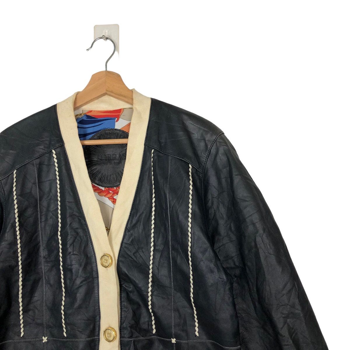 Japanese Brand VINTAGE SOFT LEATHER JACKET TORRAS MADE IN SPAIN RARE LINING Size US M / EU 48-50 / 2 - 5 Thumbnail