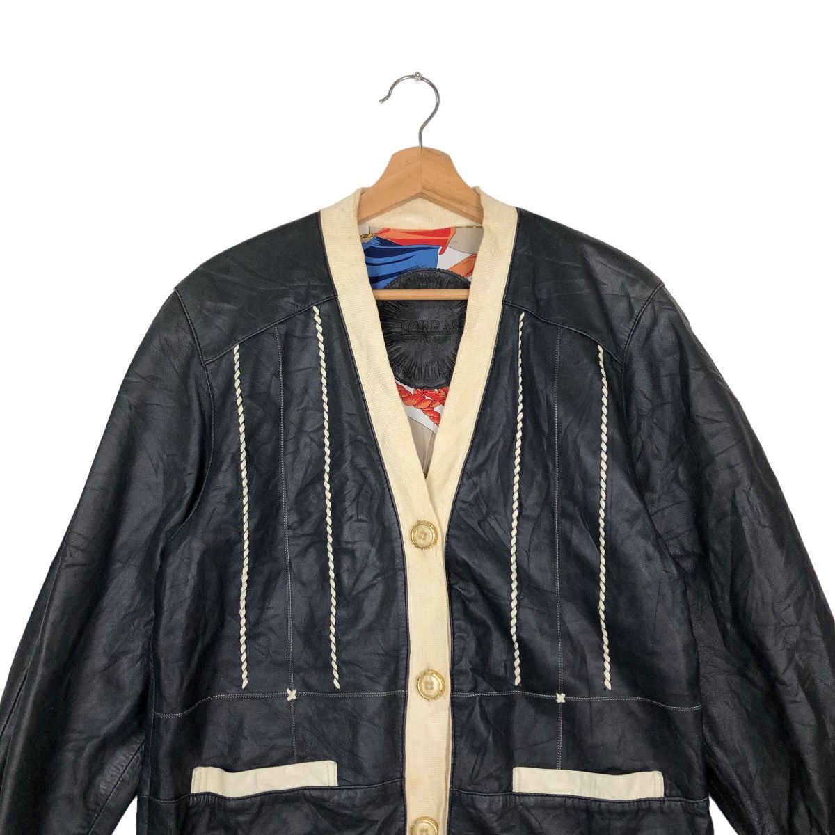 Japanese Brand VINTAGE SOFT LEATHER JACKET TORRAS MADE IN SPAIN RARE LINING Size US M / EU 48-50 / 2 - 2 Thumbnail