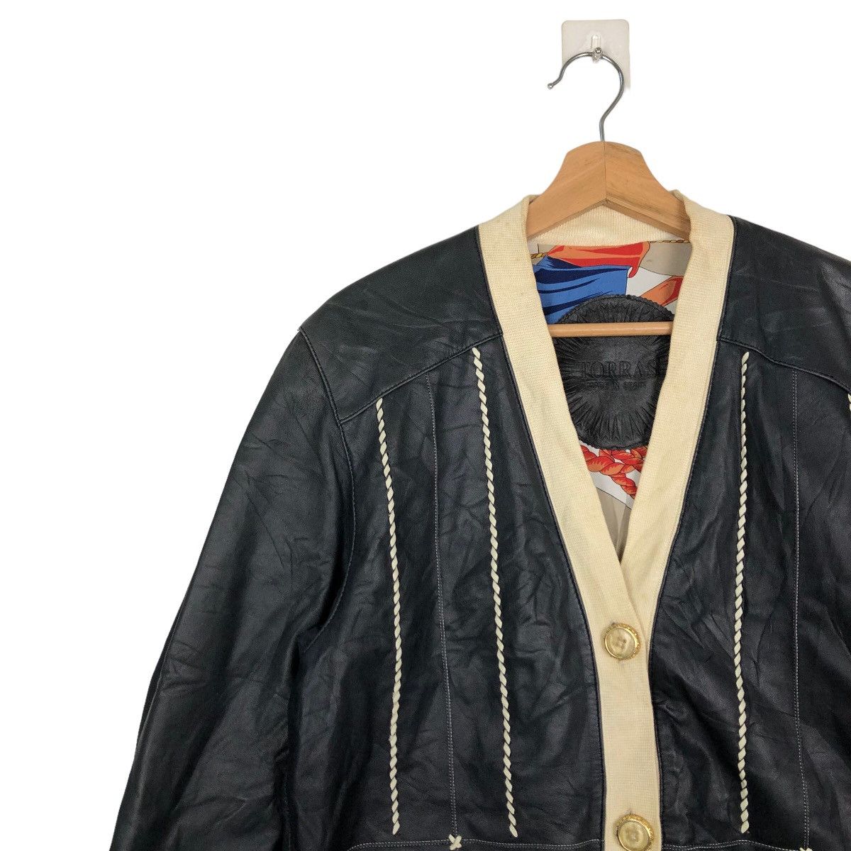 Japanese Brand VINTAGE SOFT LEATHER JACKET TORRAS MADE IN SPAIN RARE LINING Size US M / EU 48-50 / 2 - 6 Thumbnail