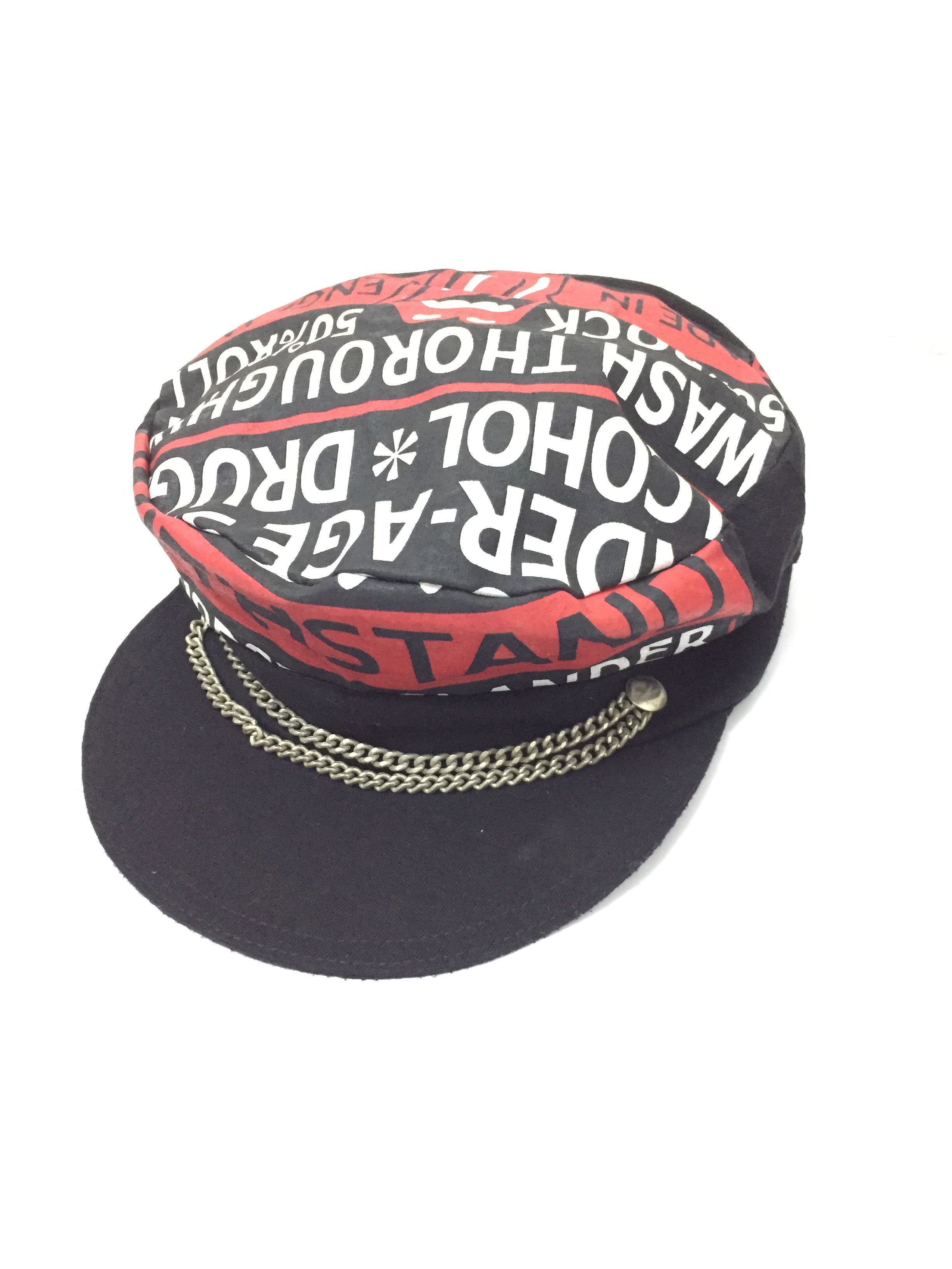 Band Tees × The Rolling Stones × Vintage Vtg ROLLING STONE withstand alcohol and drugs Caption cap Size ONE SIZE - 1 Thumbnail
