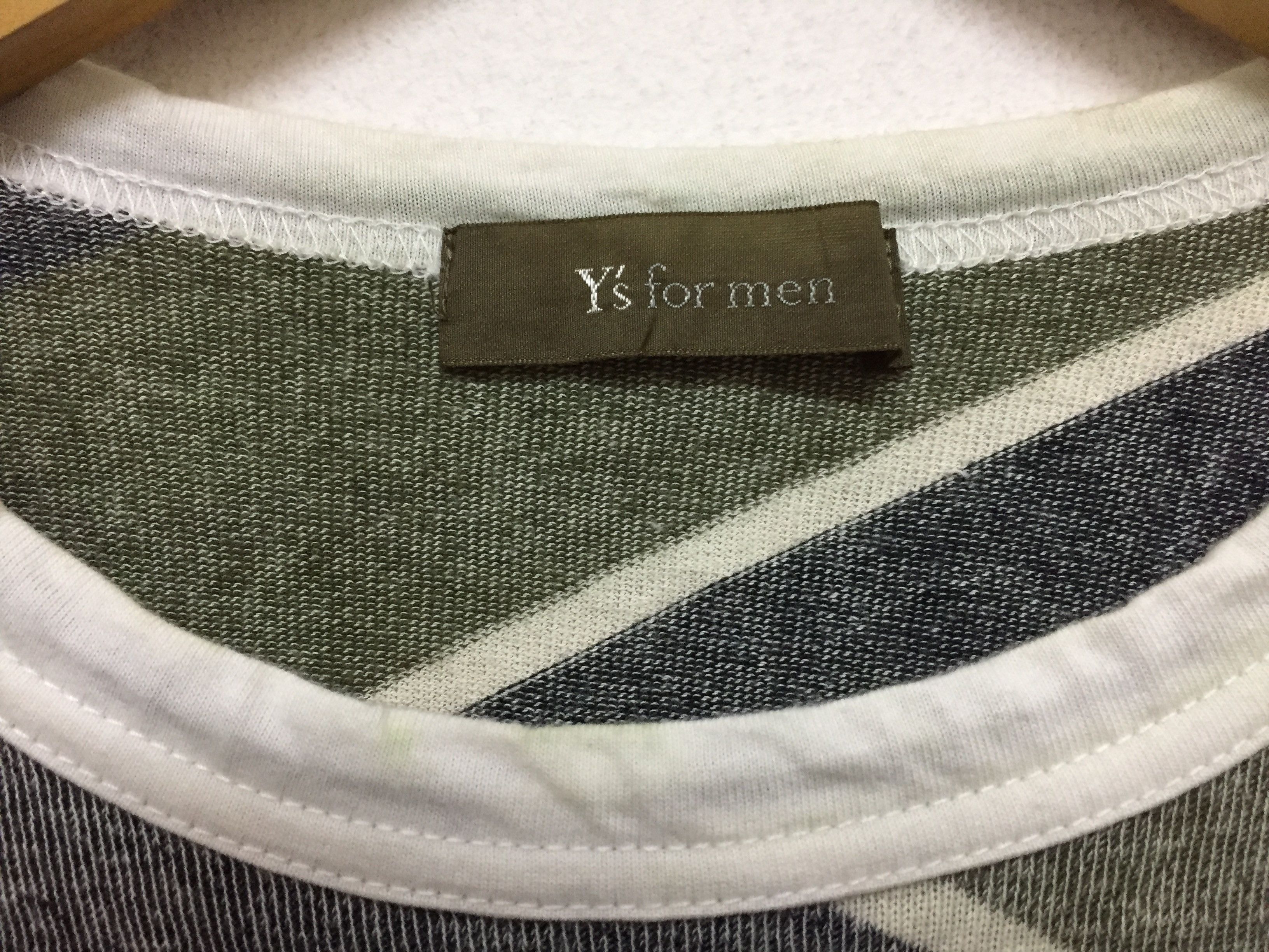 Yohji Yamamoto 90's Y's for Men abstract blend stripe multicolor tee Size US M / EU 48-50 / 2 - 7 Thumbnail