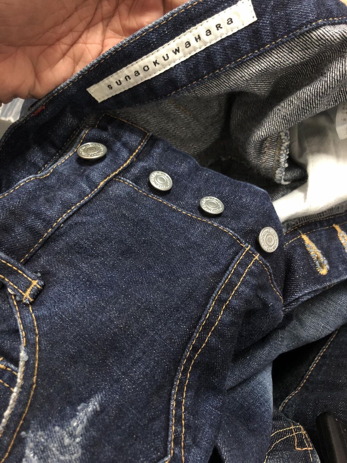 Issey Miyake ISSEY MIYAKE Sunao kuwahara Distressed Buckle back jeans Size US 30 / EU 46 - 4 Thumbnail