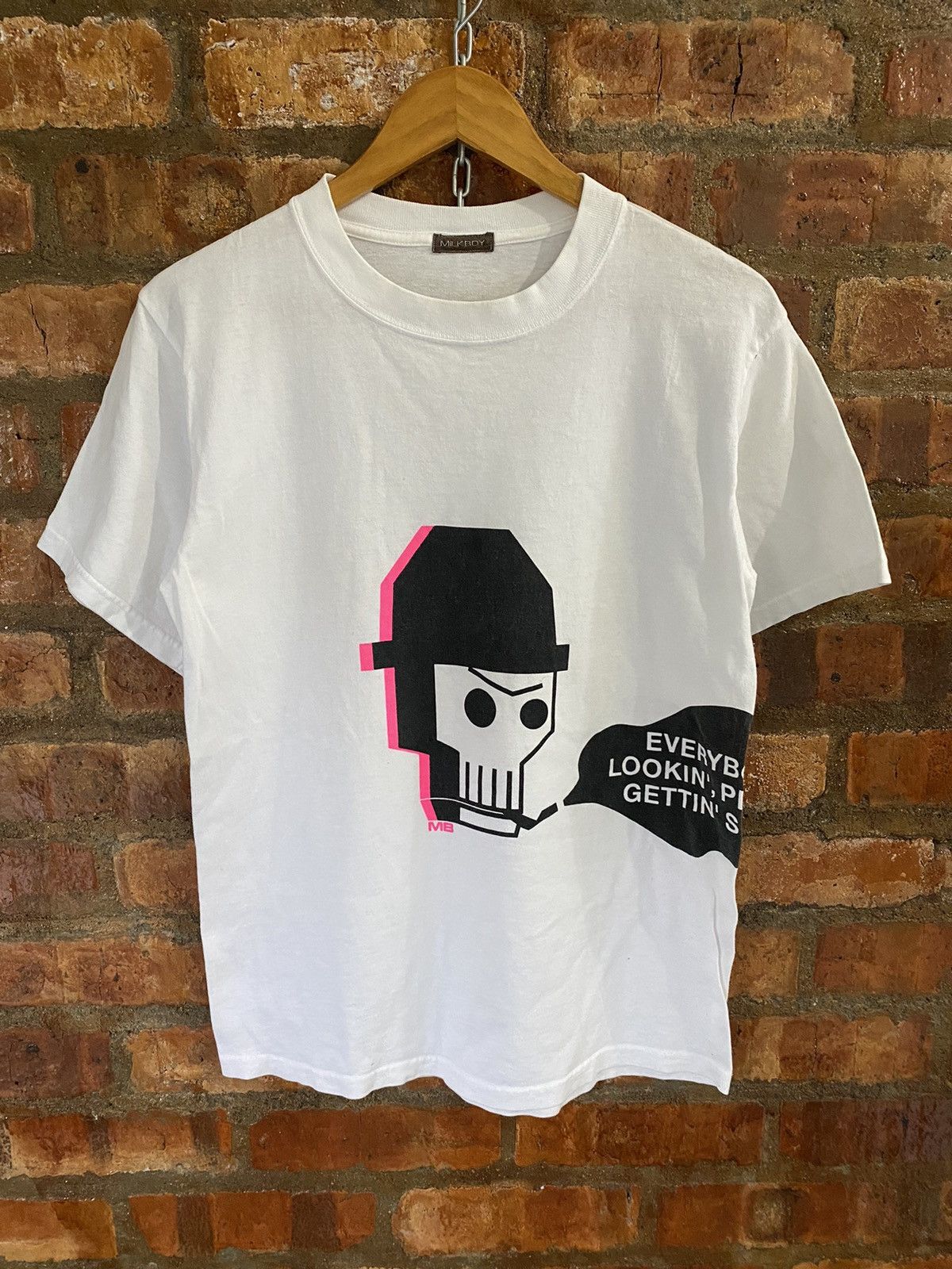 20471120 90s MILKBOY poem skull tee Size US M / EU 48-50 / 2 - 3 Thumbnail