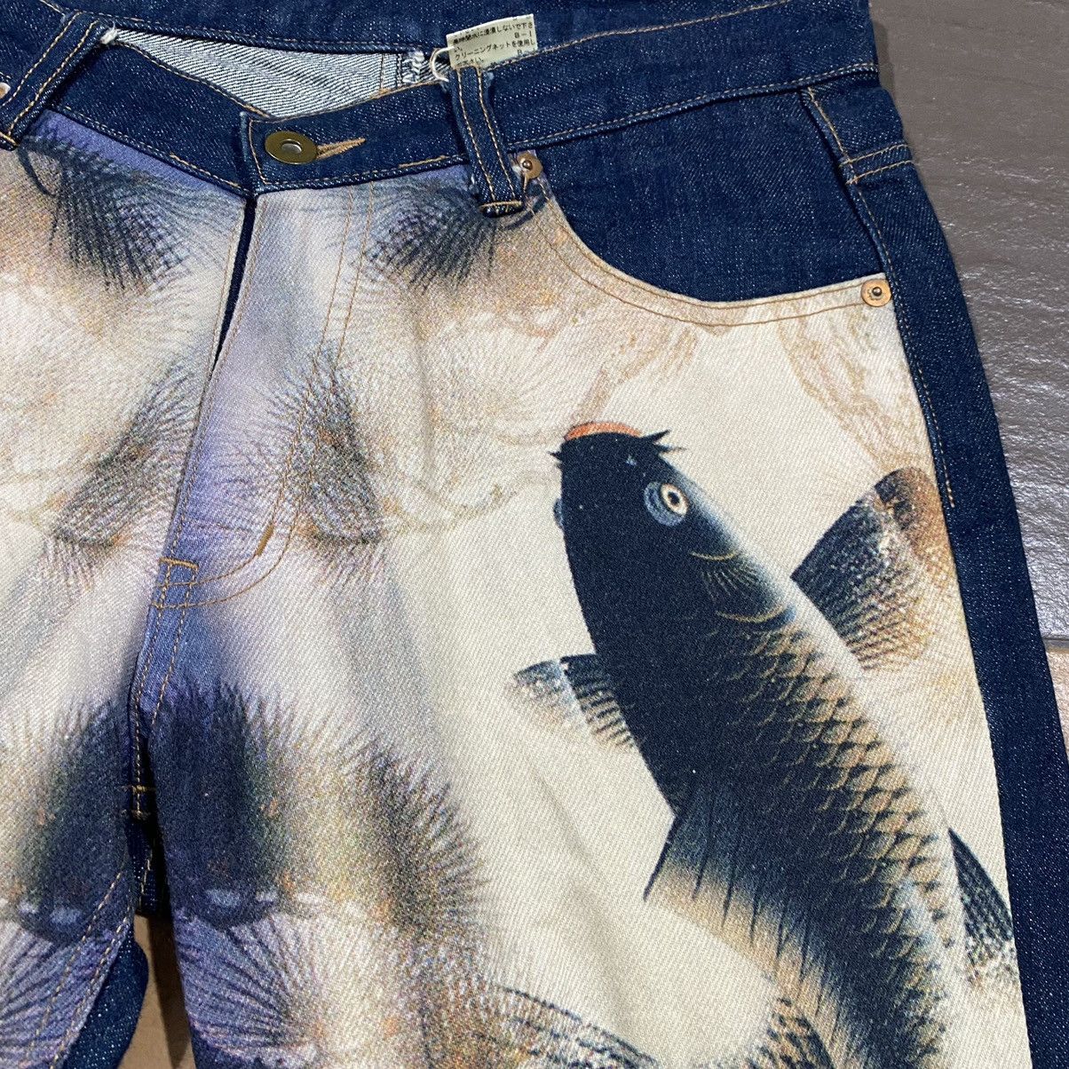 Japanese Brand Japanese Brand CASSOPI Denim Fish Koi Printed Full Print Size US 28 / EU 44 - 7 Thumbnail
