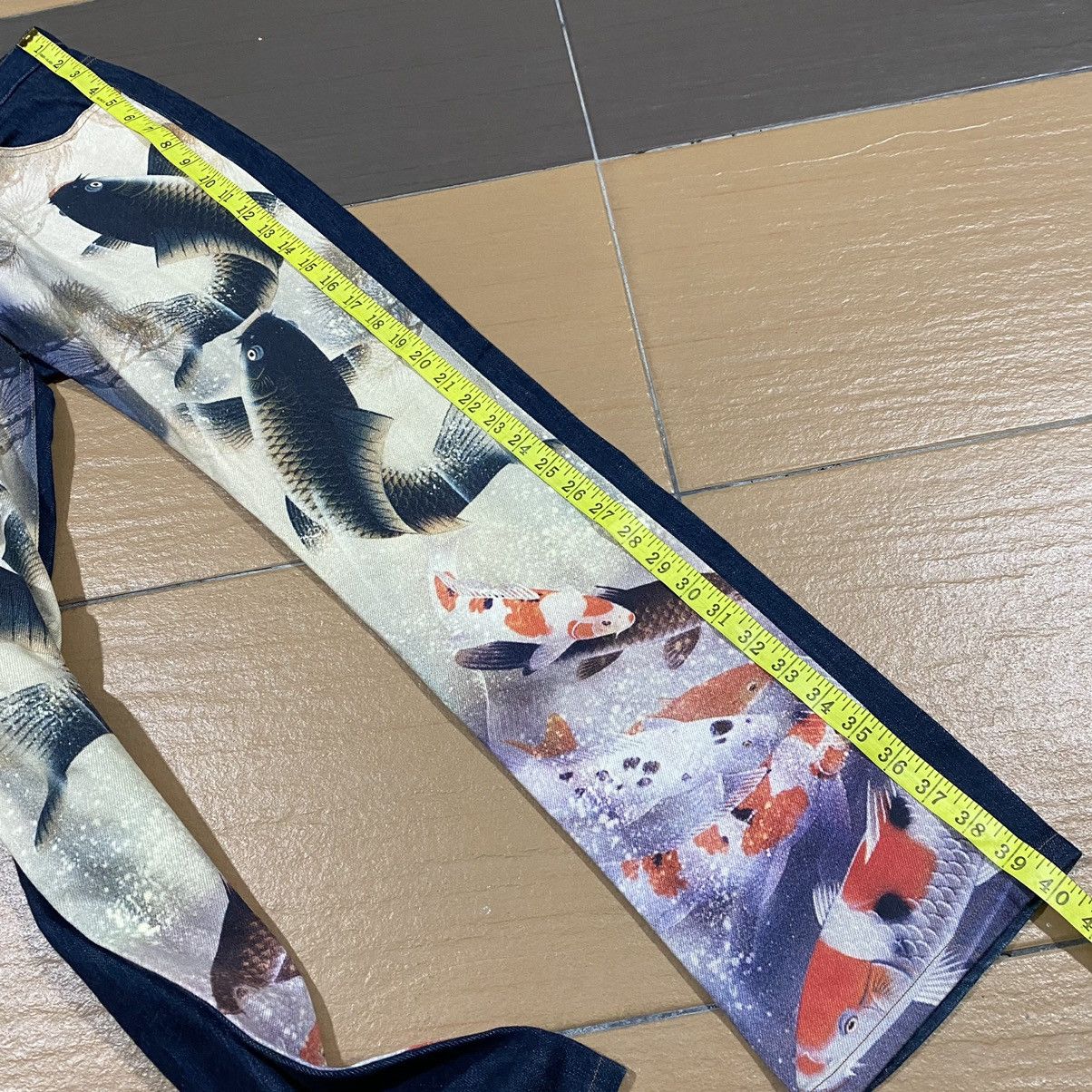 Japanese Brand Japanese Brand CASSOPI Denim Fish Koi Printed Full Print Size US 28 / EU 44 - 19 Thumbnail