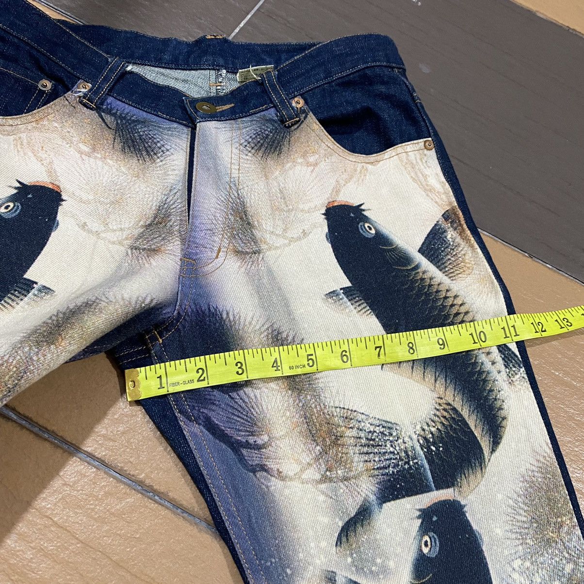 Japanese Brand Japanese Brand CASSOPI Denim Fish Koi Printed Full Print Size US 28 / EU 44 - 21 Thumbnail