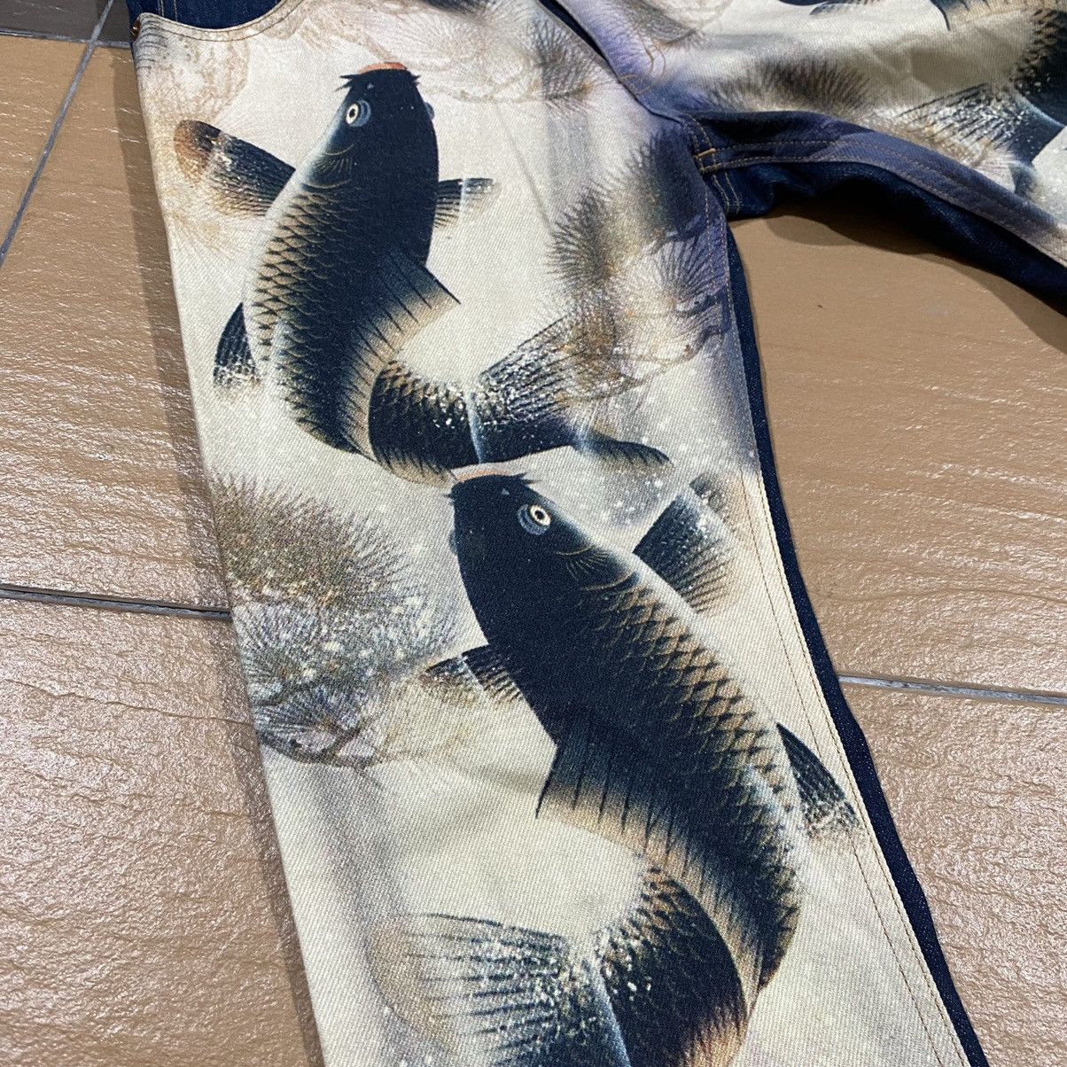 Japanese Brand Japanese Brand CASSOPI Denim Fish Koi Printed Full Print Size US 28 / EU 44 - 8 Thumbnail