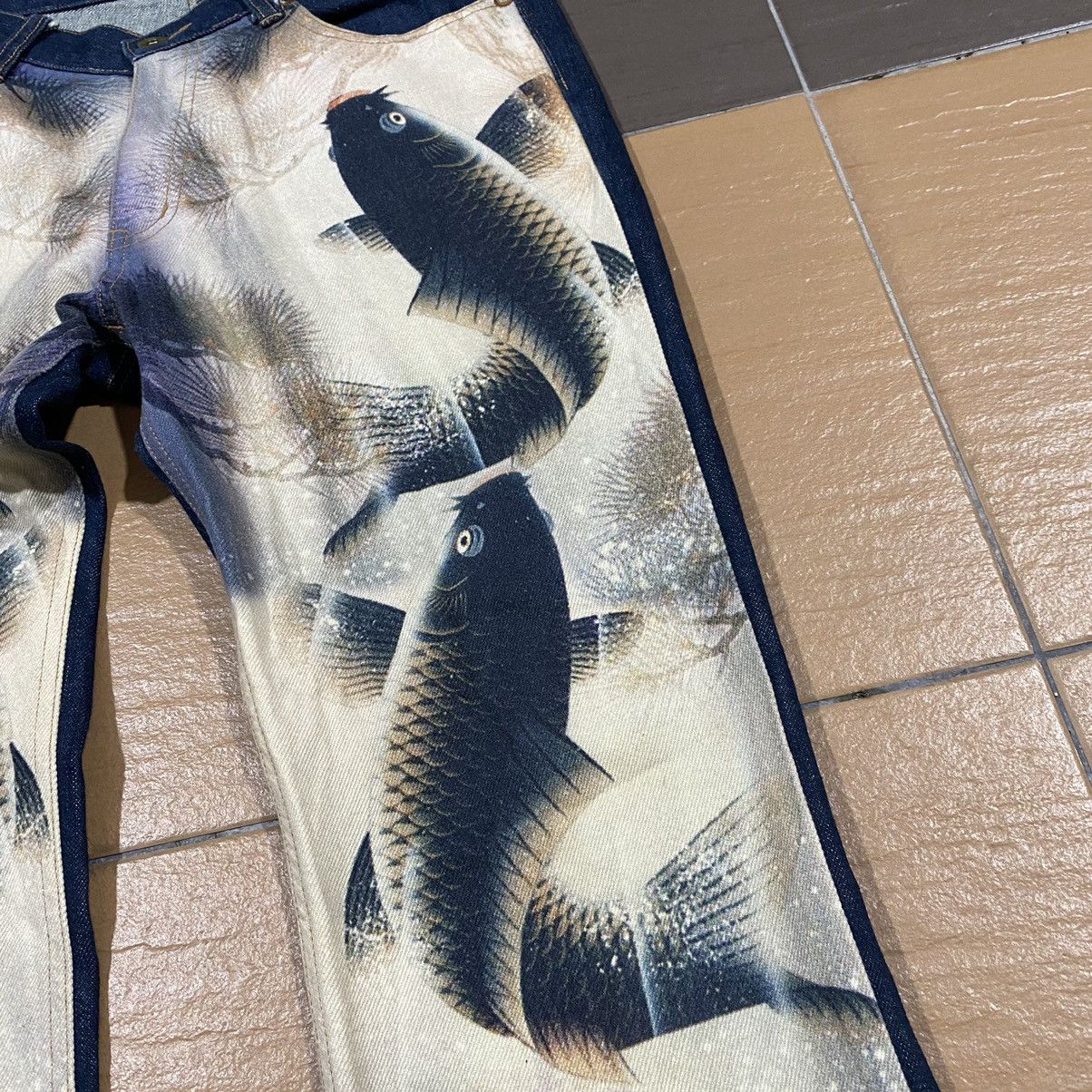 Japanese Brand Japanese Brand CASSOPI Denim Fish Koi Printed Full Print Size US 28 / EU 44 - 10 Thumbnail