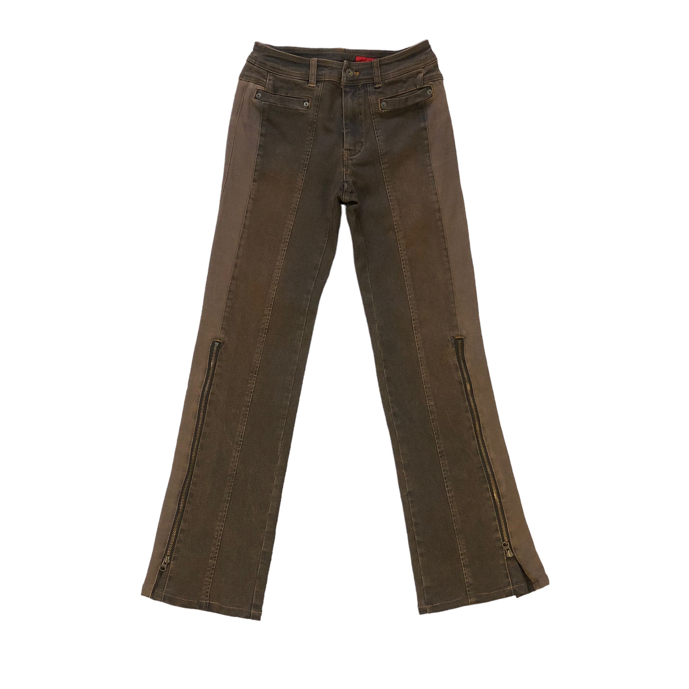 image of Avant Garde Flare Passione Reconstructed Pants 7110-110 in Brown, Women's (Size 26)