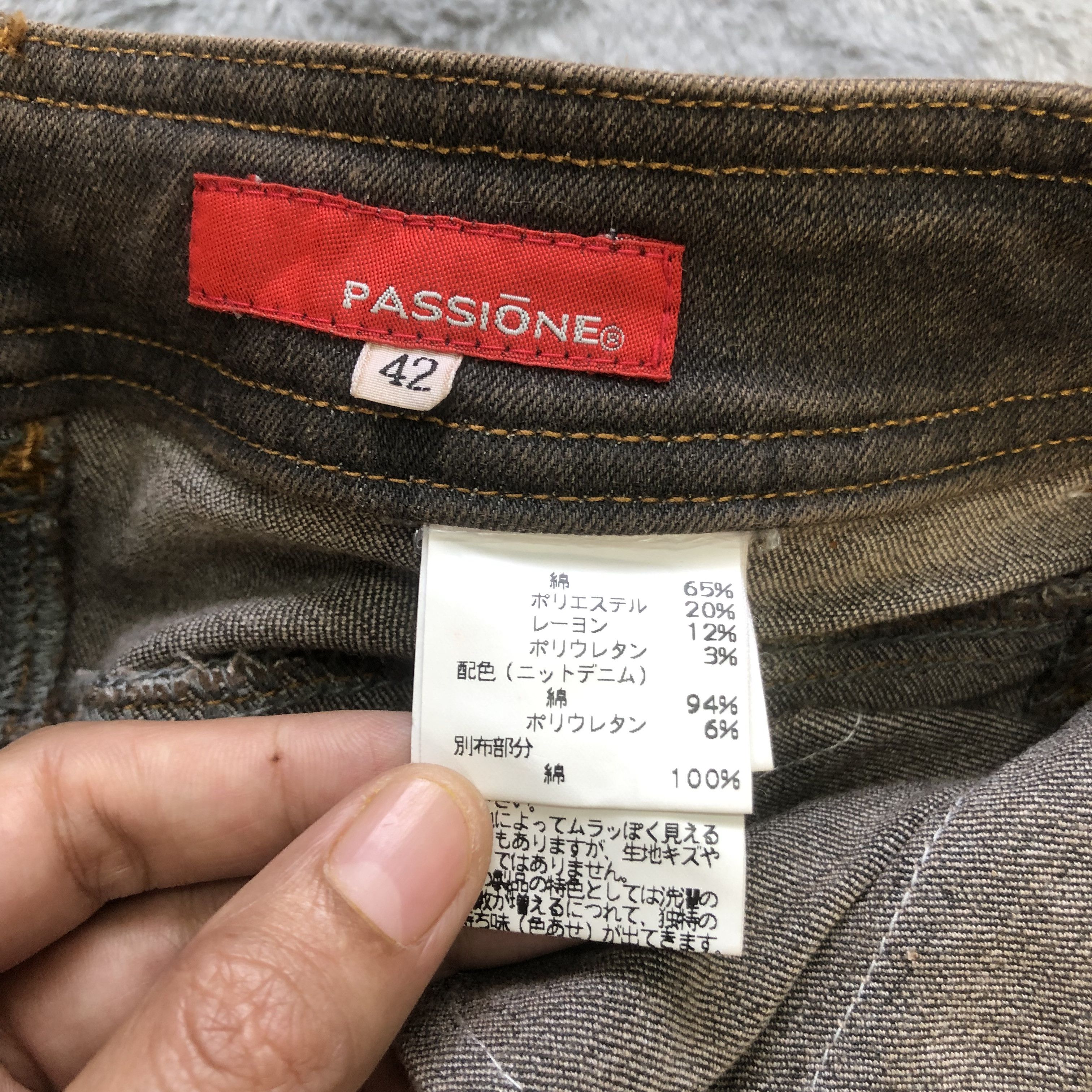 Japanese Brand FLARE🔥 PASSIONE RECONSTRUCTED PANTS #7110-110 Size 26" / US 2 / IT 38 - 7 Thumbnail