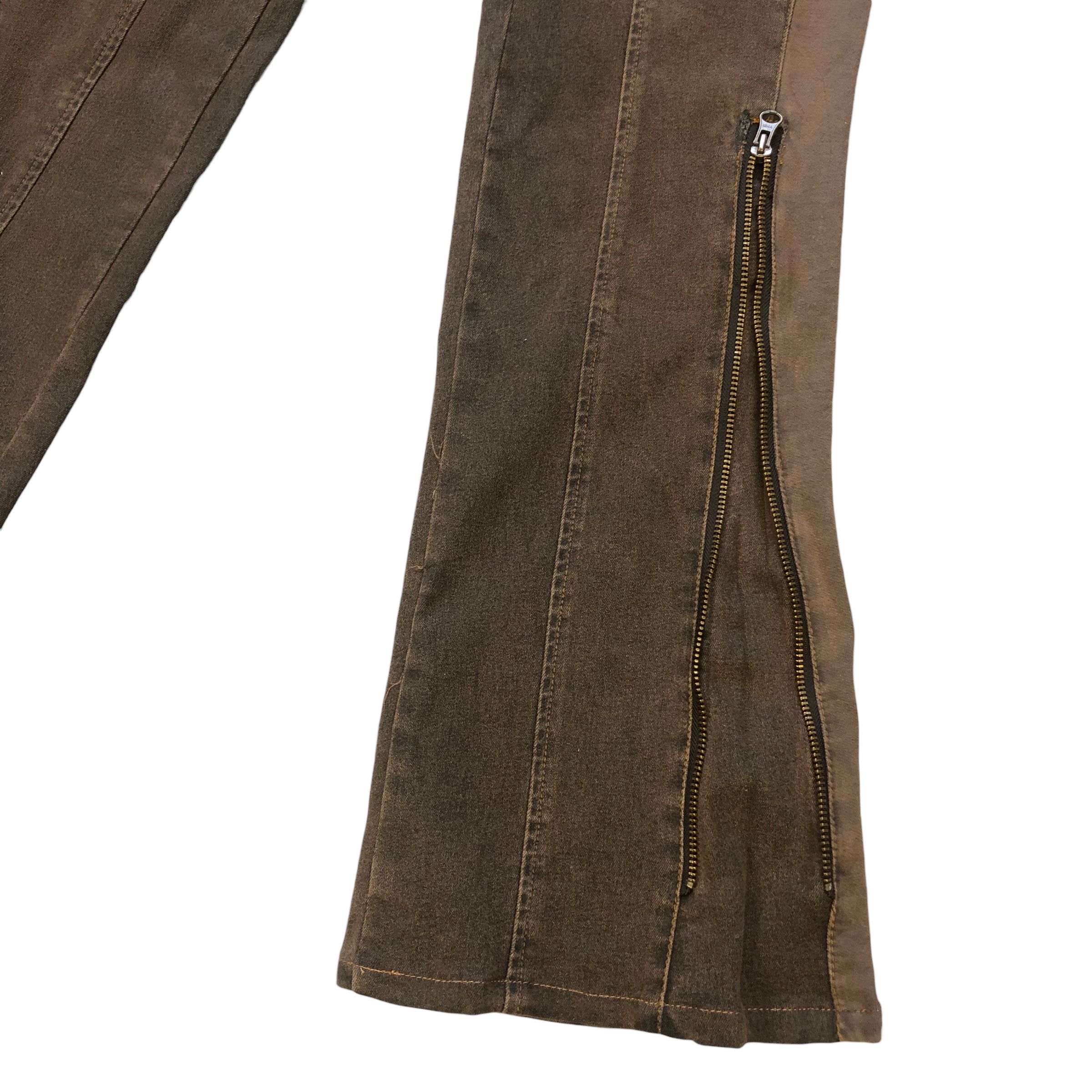 Japanese Brand FLARE🔥 PASSIONE RECONSTRUCTED PANTS #7110-110 Size 26" / US 2 / IT 38 - 6 Thumbnail
