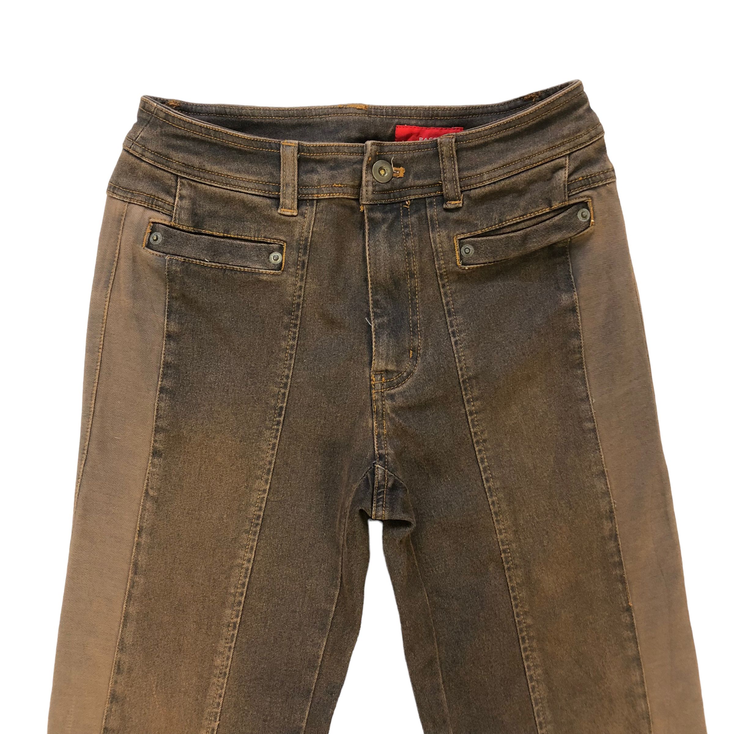 Japanese Brand FLARE🔥 PASSIONE RECONSTRUCTED PANTS #7110-110 Size 26" / US 2 / IT 38 - 2 Thumbnail