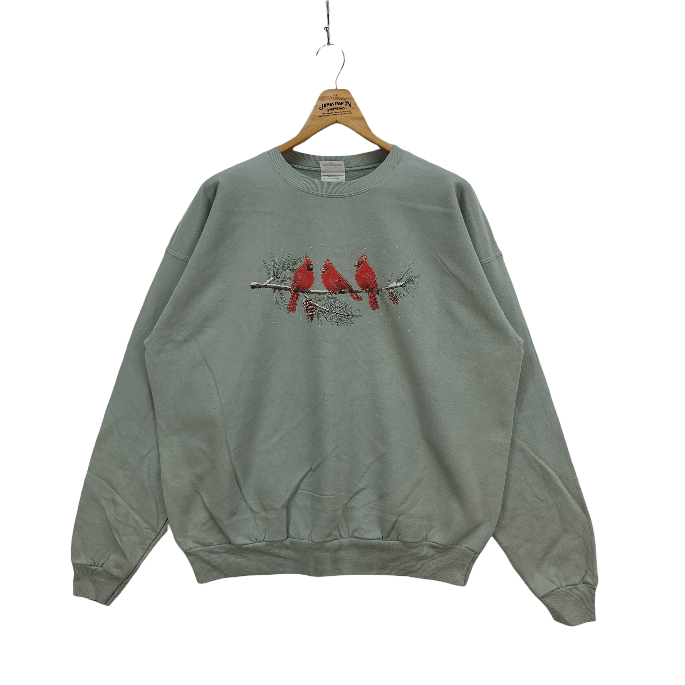 Image of Animal Tee x Hanes Vintage Hanes Birds In The Jungle Sweatshirts 3921-135, Men's (Size XL)