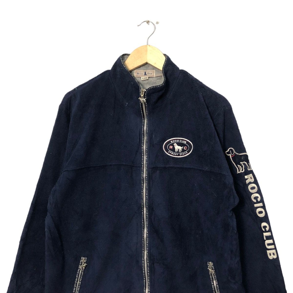 Japanese Brand Vintage Rocio Club Embroidery Big Logo Zip Up Fleece Jacket Size US L / EU 52-54 / 3 - 5 Thumbnail