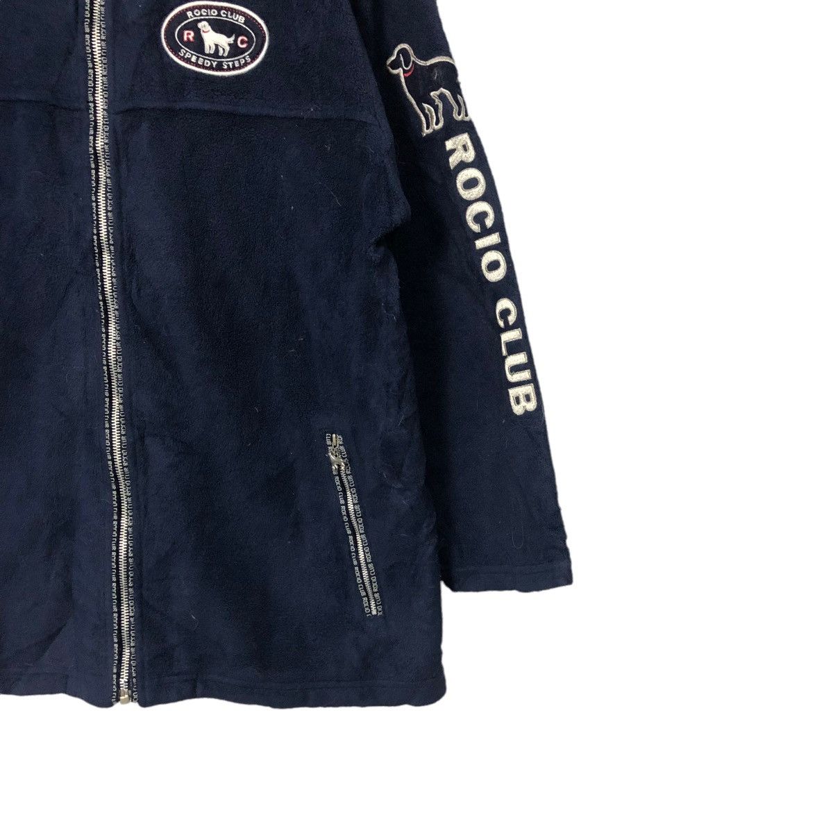 Japanese Brand Vintage Rocio Club Embroidery Big Logo Zip Up Fleece Jacket Size US L / EU 52-54 / 3 - 3 Thumbnail