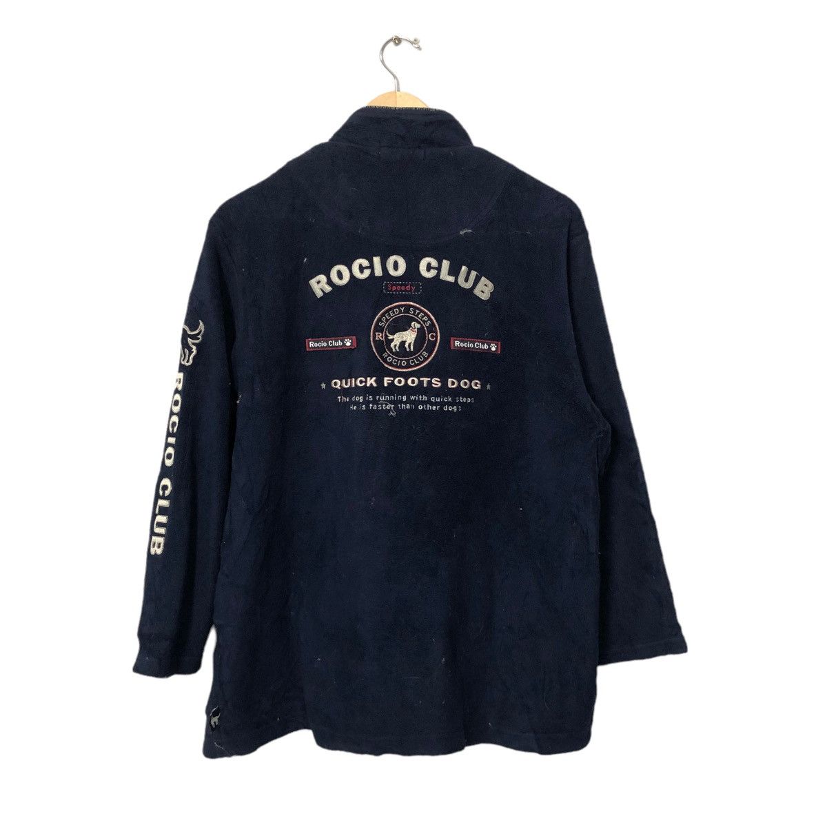 Japanese Brand Vintage Rocio Club Embroidery Big Logo Zip Up Fleece Jacket Size US L / EU 52-54 / 3 - 8 Thumbnail