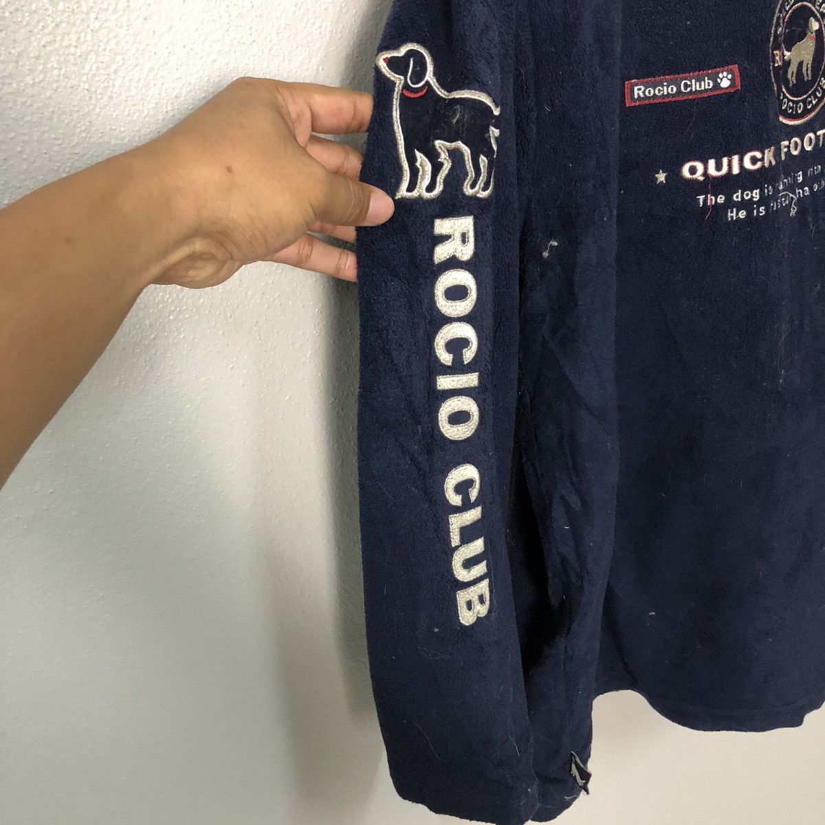 Japanese Brand Vintage Rocio Club Embroidery Big Logo Zip Up Fleece Jacket Size US L / EU 52-54 / 3 - 6 Thumbnail