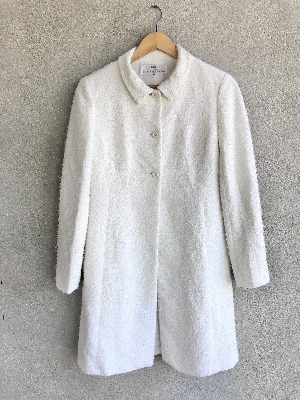Balenciaga Vintage Balenciaga mohair coats jacket Size S / US 4 / IT 40 - 1 Thumbnail